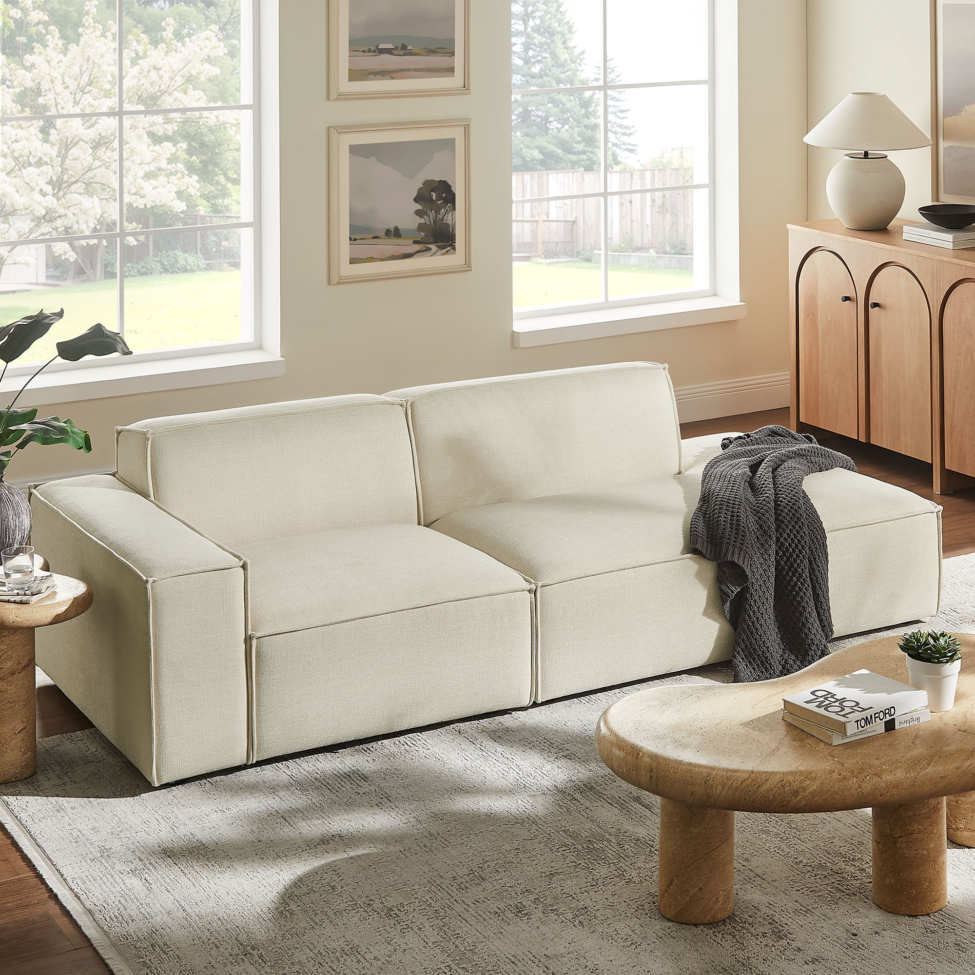 Modway EEI-7425 Restore 2-Piece Performance Fabric Upholstered Modular Loveseat