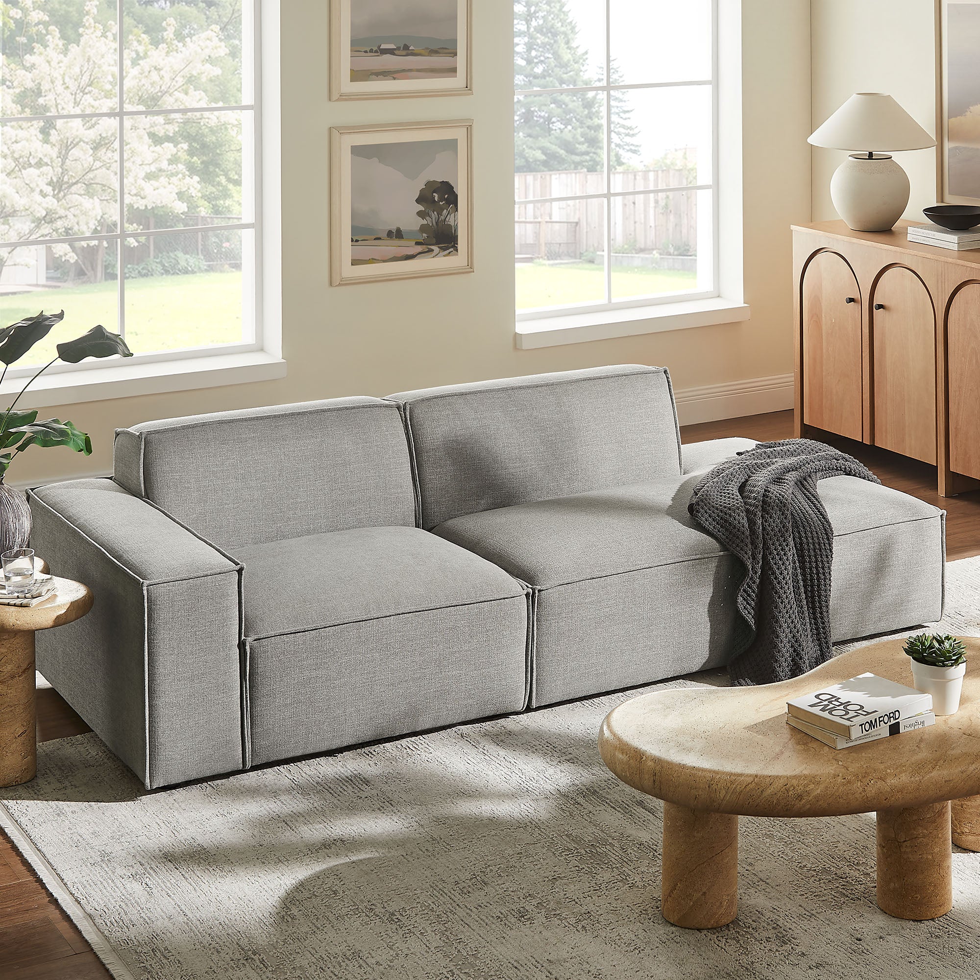 Modway EEI-7425 Restore 2-Piece Performance Fabric Upholstered Modular Loveseat