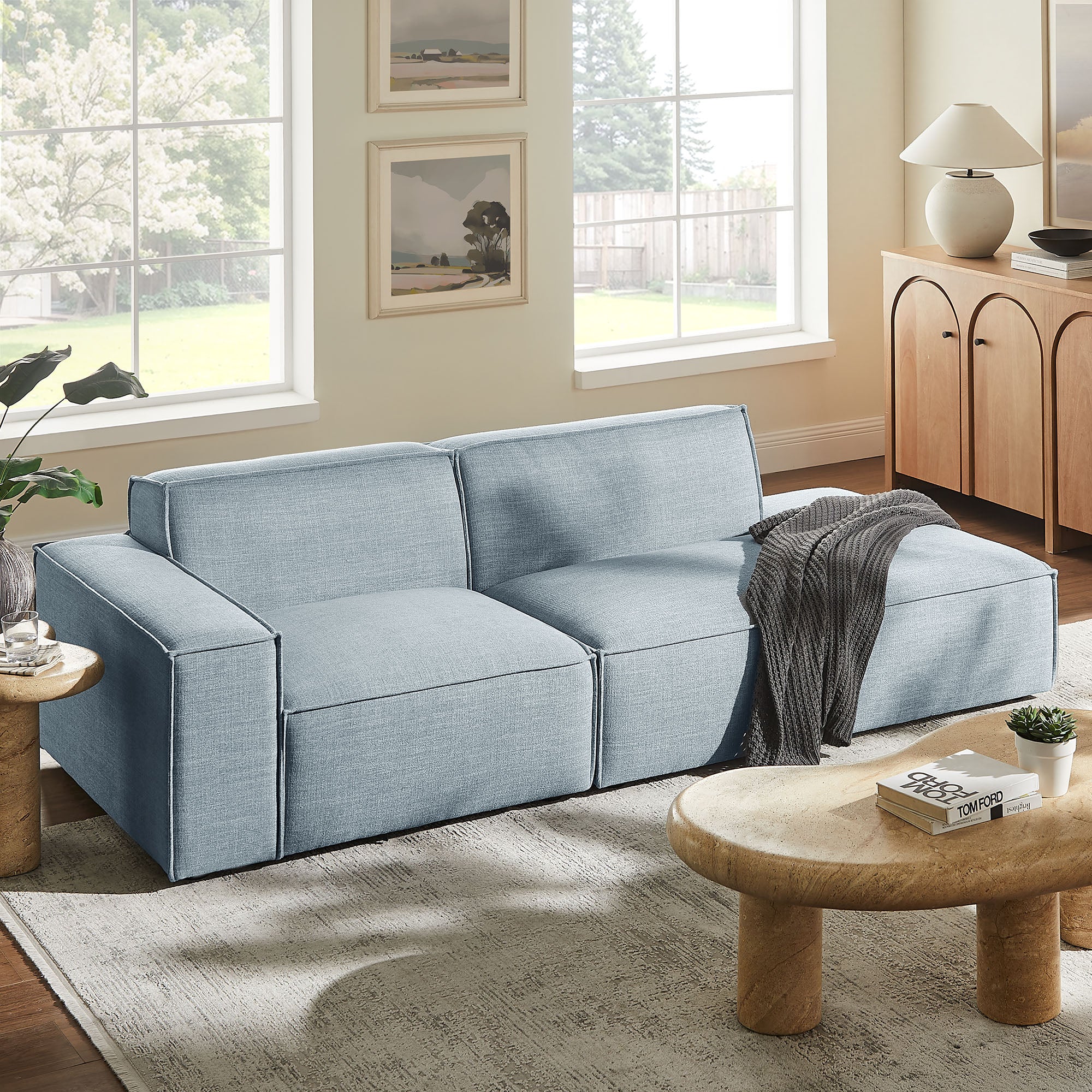 Modway EEI-7425 Restore 2-Piece Performance Fabric Upholstered Modular Loveseat