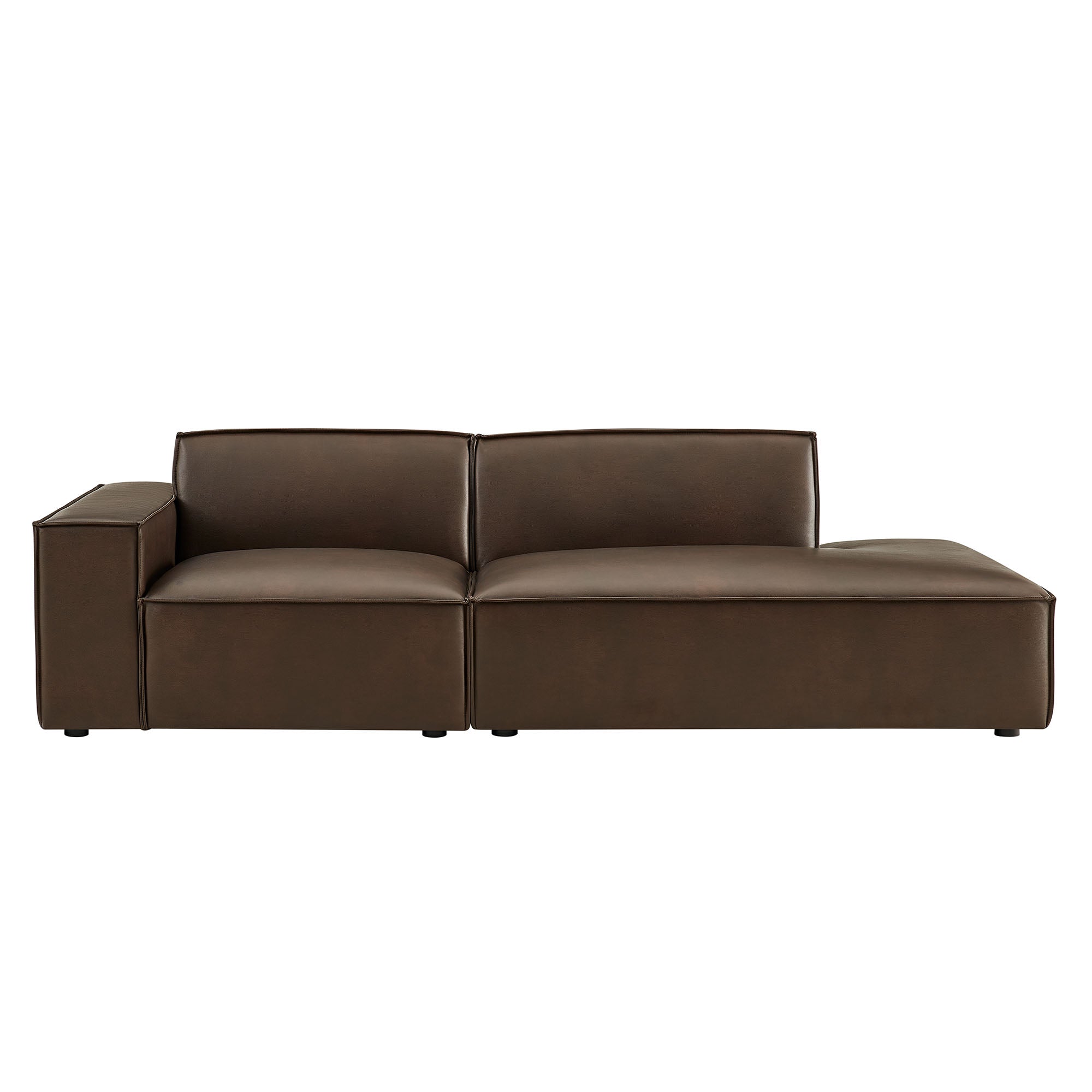 Modway EEI-7426 Restore 2-Piece Vegan Leather Modular Loveseat