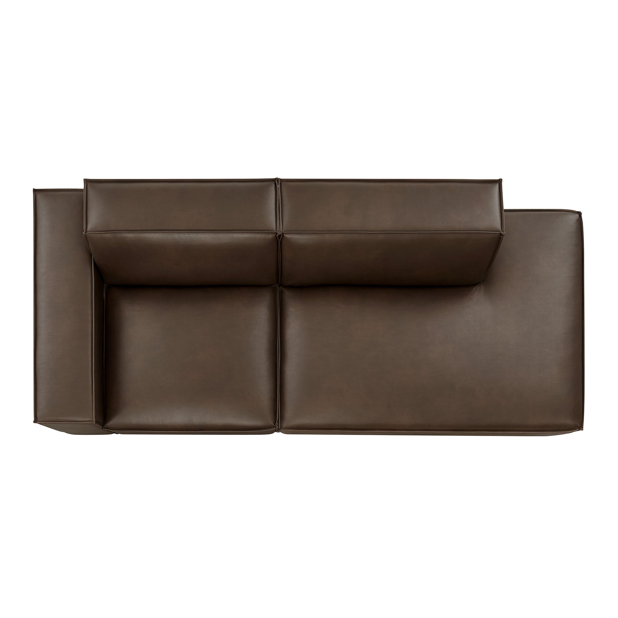 Modway EEI-7426 Restore 2-Piece Vegan Leather Modular Loveseat