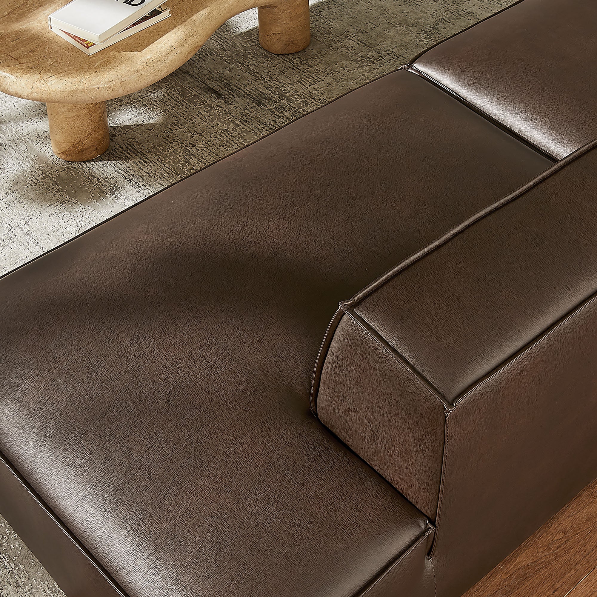 Modway EEI-7426 Restore 2-Piece Vegan Leather Modular Loveseat