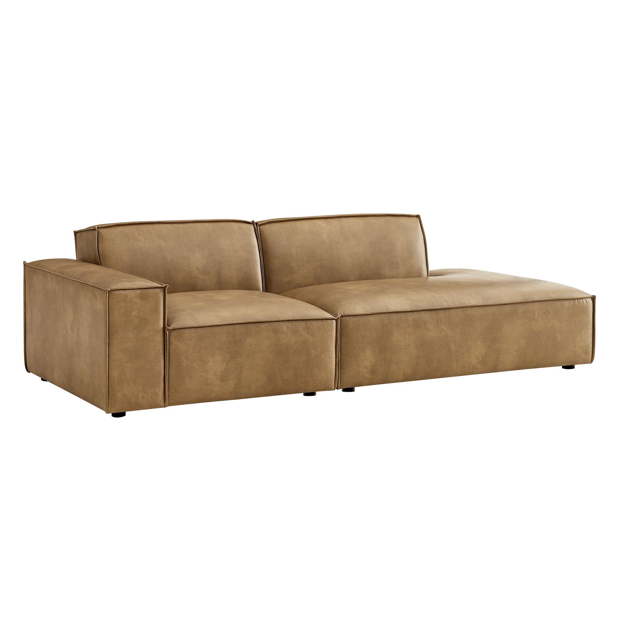 Modway EEI-7426 Restore 2-Piece Vegan Leather Modular Loveseat