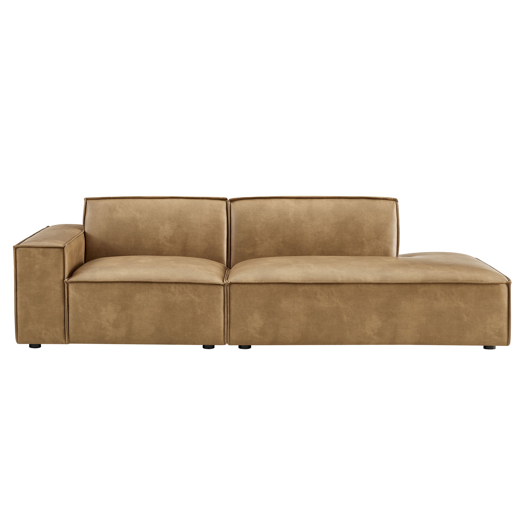 Modway EEI-7426 Restore 2-Piece Vegan Leather Modular Loveseat