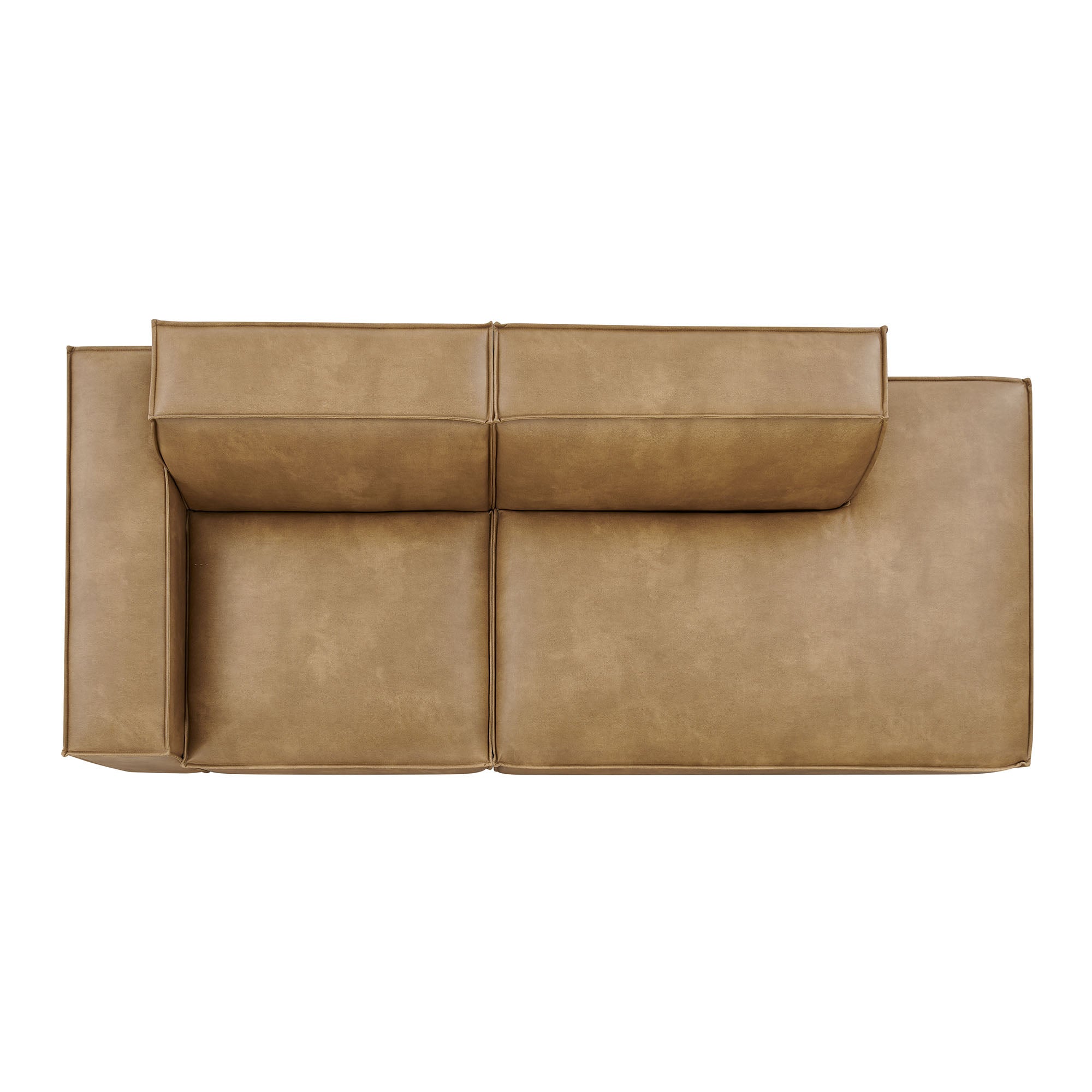 Modway EEI-7426 Restore 2-Piece Vegan Leather Modular Loveseat