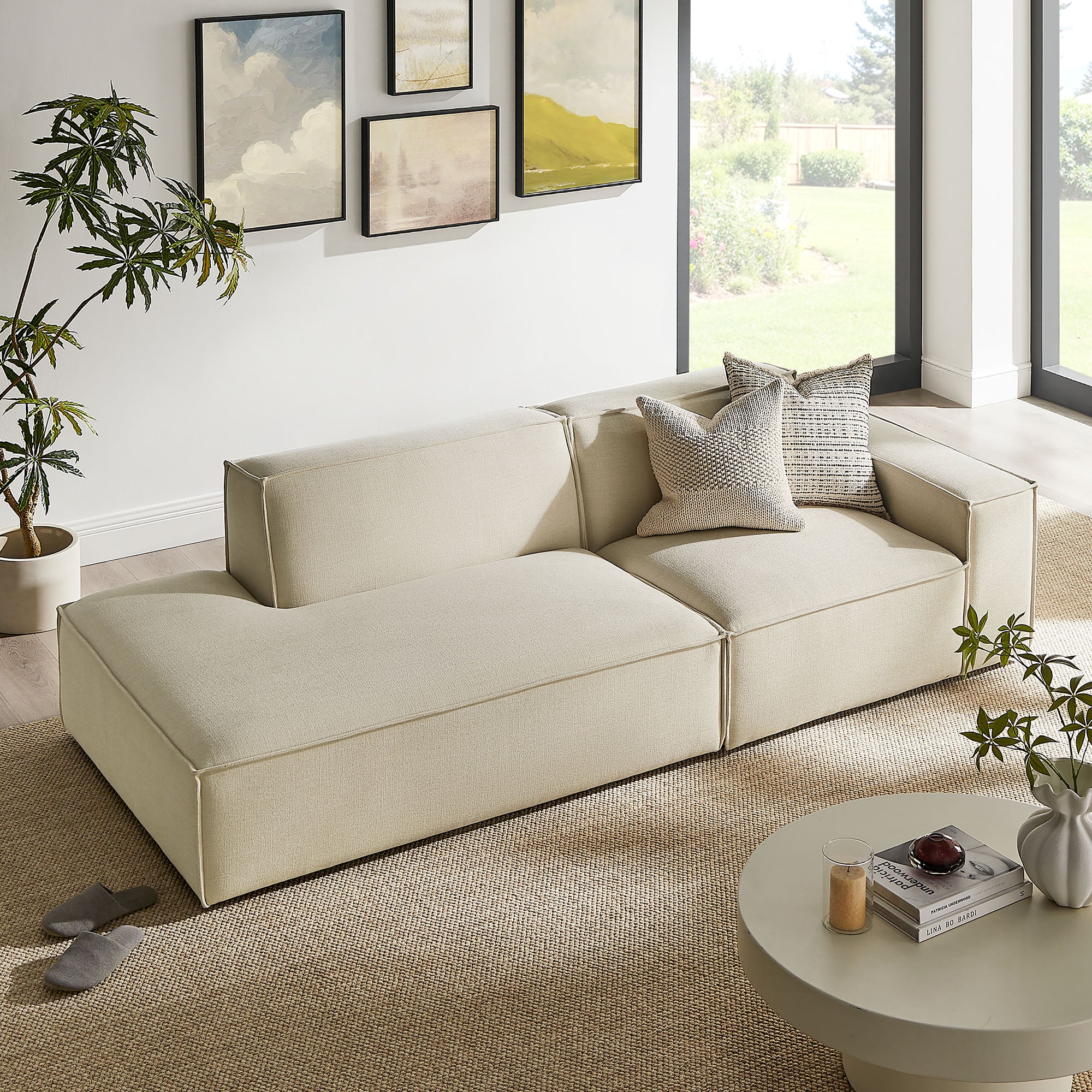 Modway EEI-7427 Restore 2-Piece Performance Fabric Upholstered Modular Loveseat