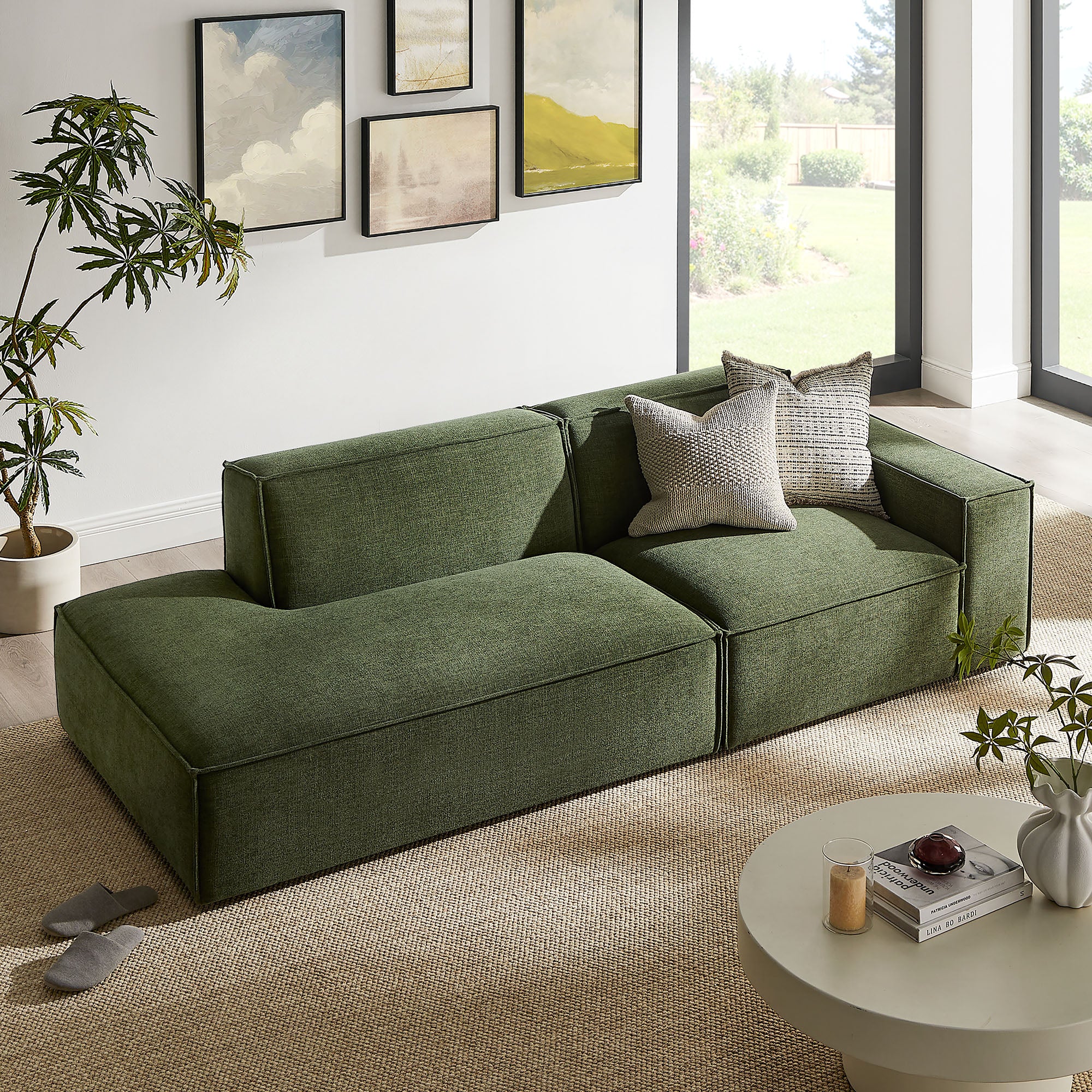 Modway EEI-7427 Restore 2-Piece Performance Fabric Upholstered Modular Loveseat