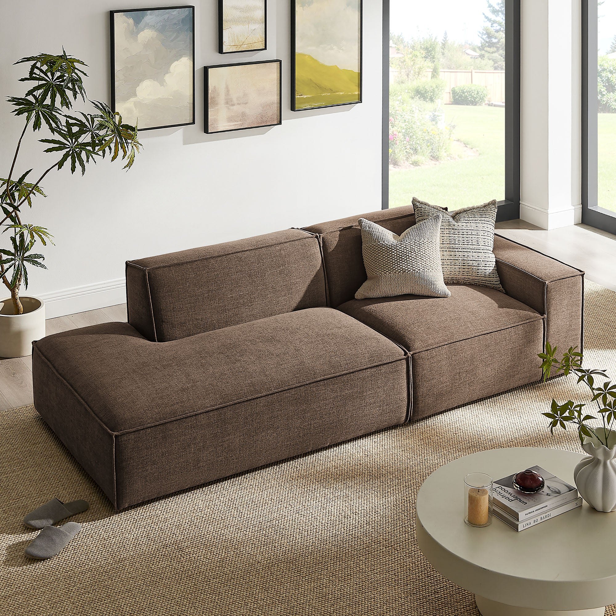 Modway EEI-7427 Restore 2-Piece Performance Fabric Upholstered Modular Loveseat