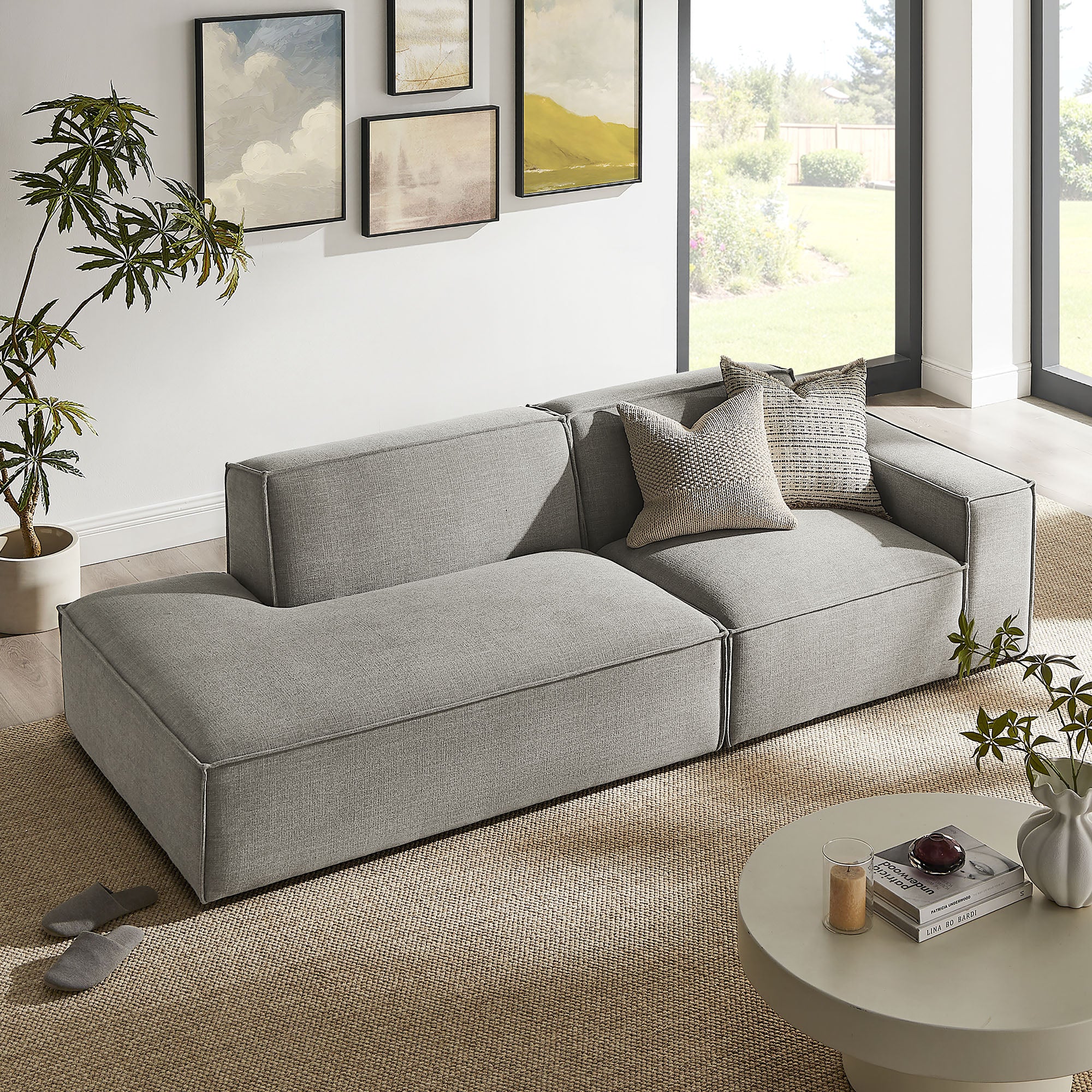 Modway EEI-7427 Restore 2-Piece Performance Fabric Upholstered Modular Loveseat