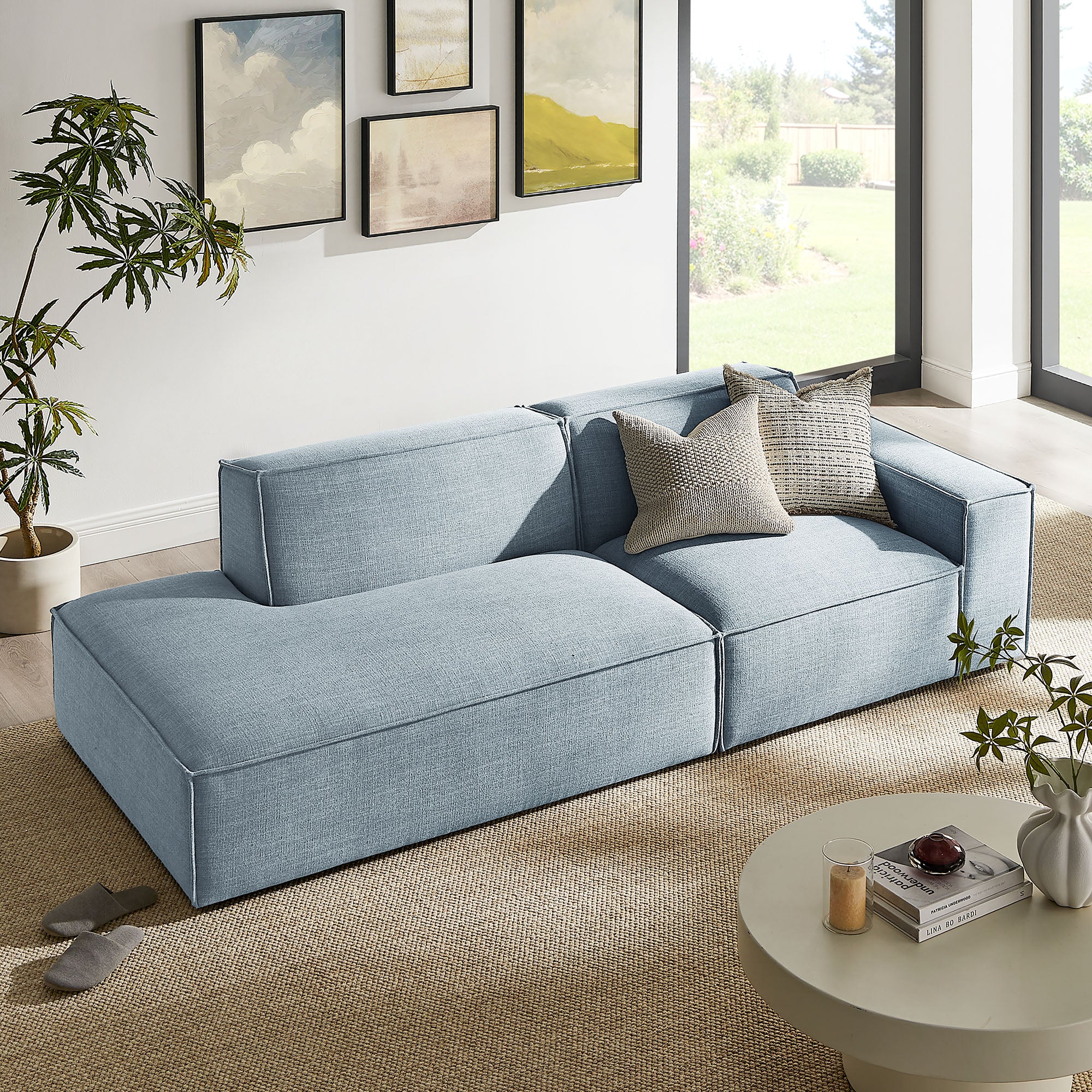 Modway EEI-7427 Restore 2-Piece Performance Fabric Upholstered Modular Loveseat