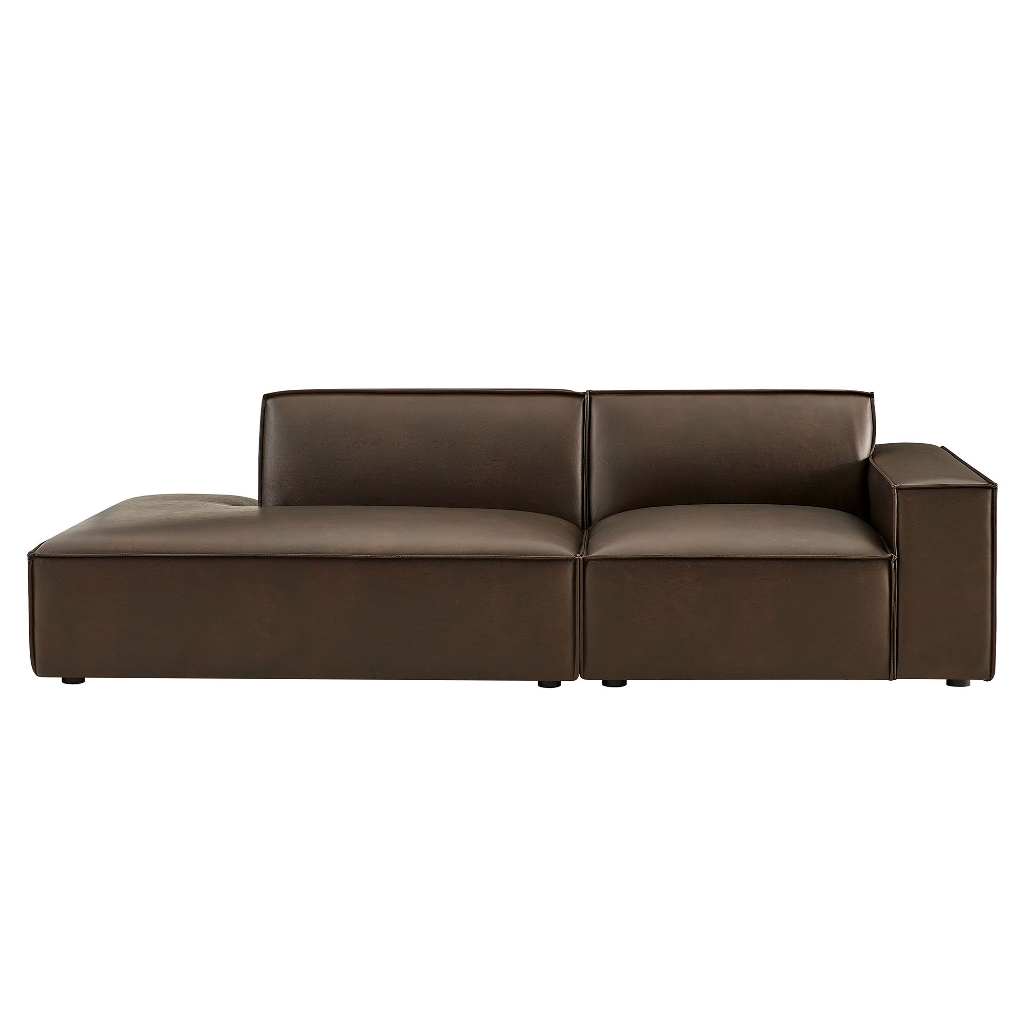 Modway EEI-7428 Restore 2-Piece Vegan Leather Modular Loveseat