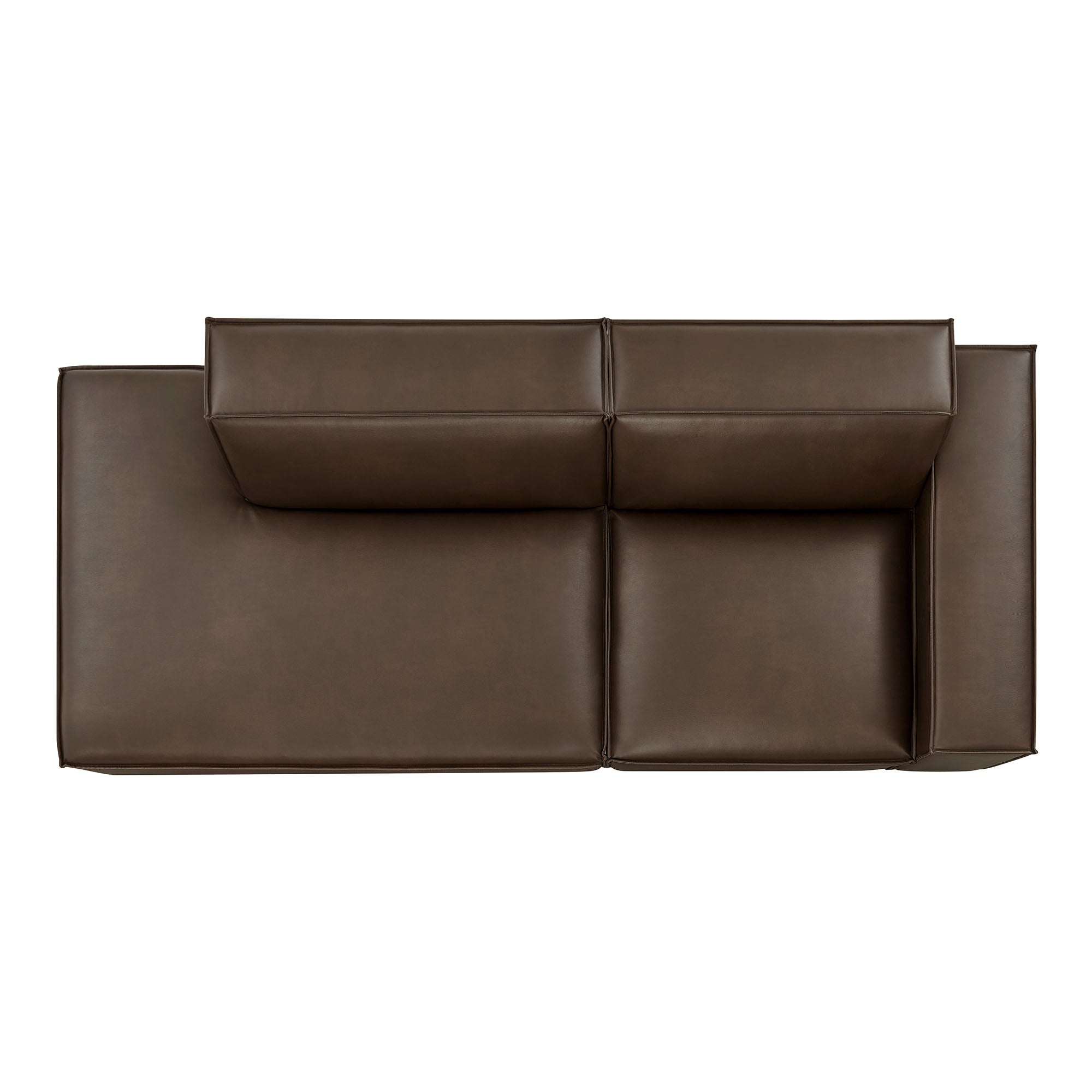 Modway EEI-7428 Restore 2-Piece Vegan Leather Modular Loveseat