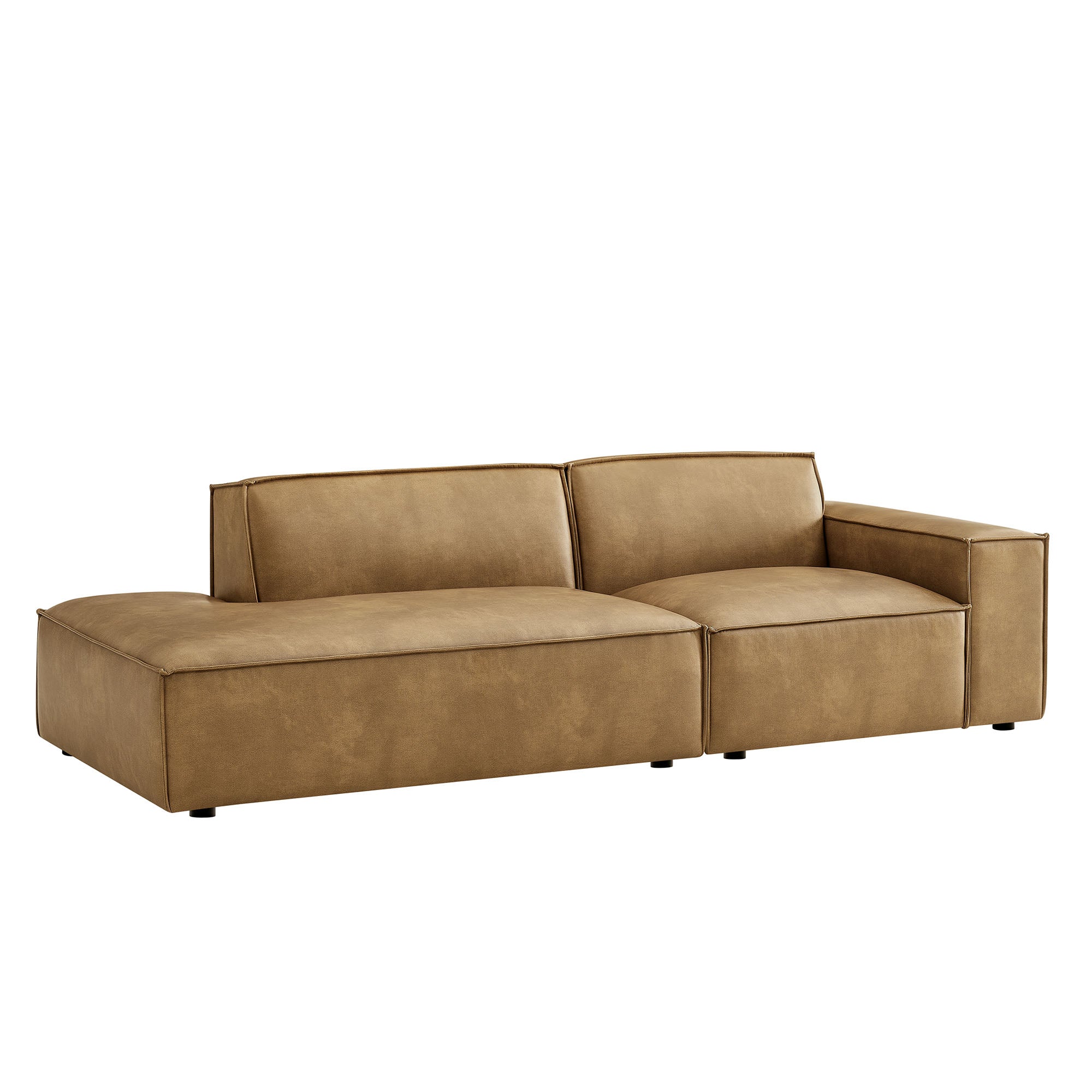 Modway EEI-7428 Restore 2-Piece Vegan Leather Modular Loveseat