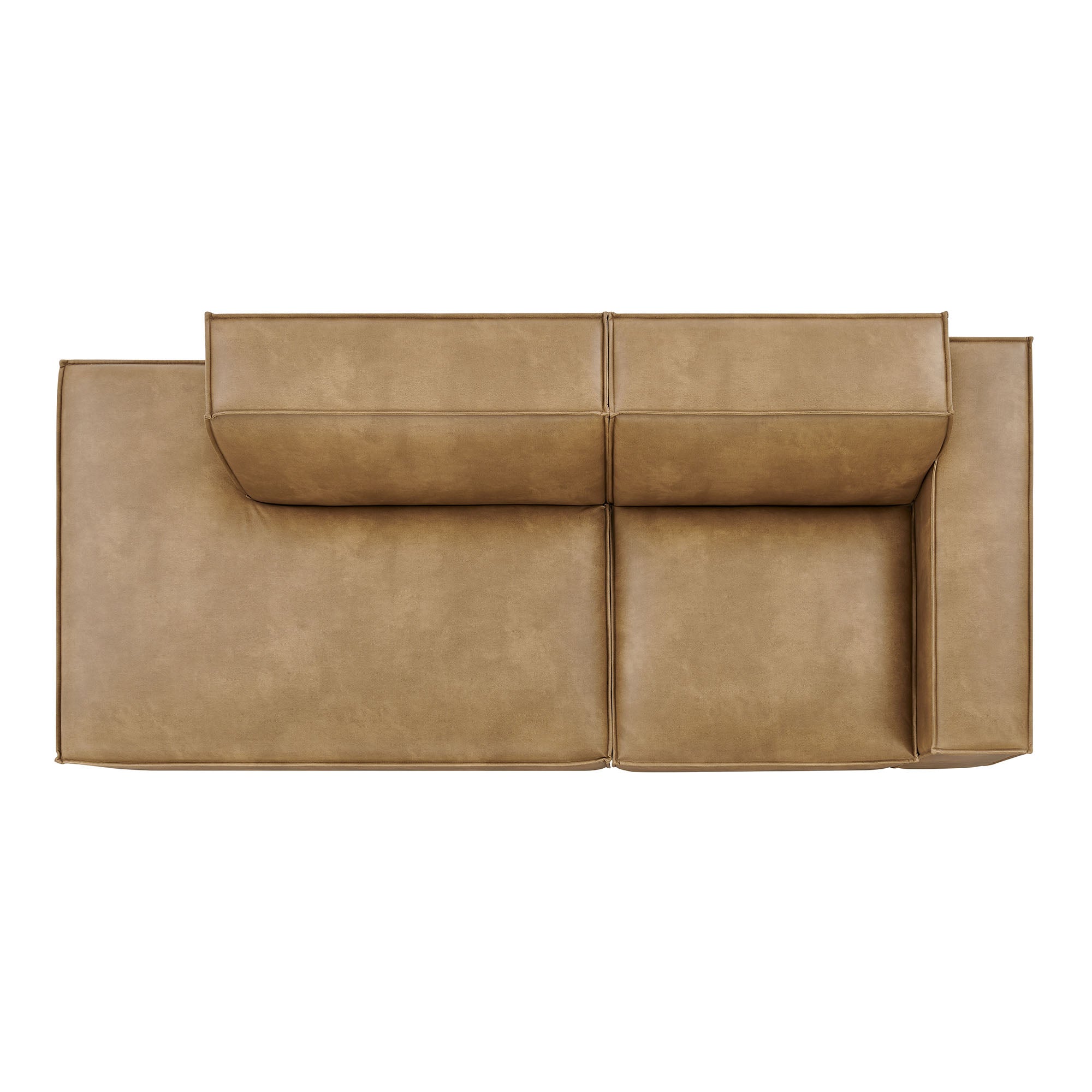Modway EEI-7428 Restore 2-Piece Vegan Leather Modular Loveseat
