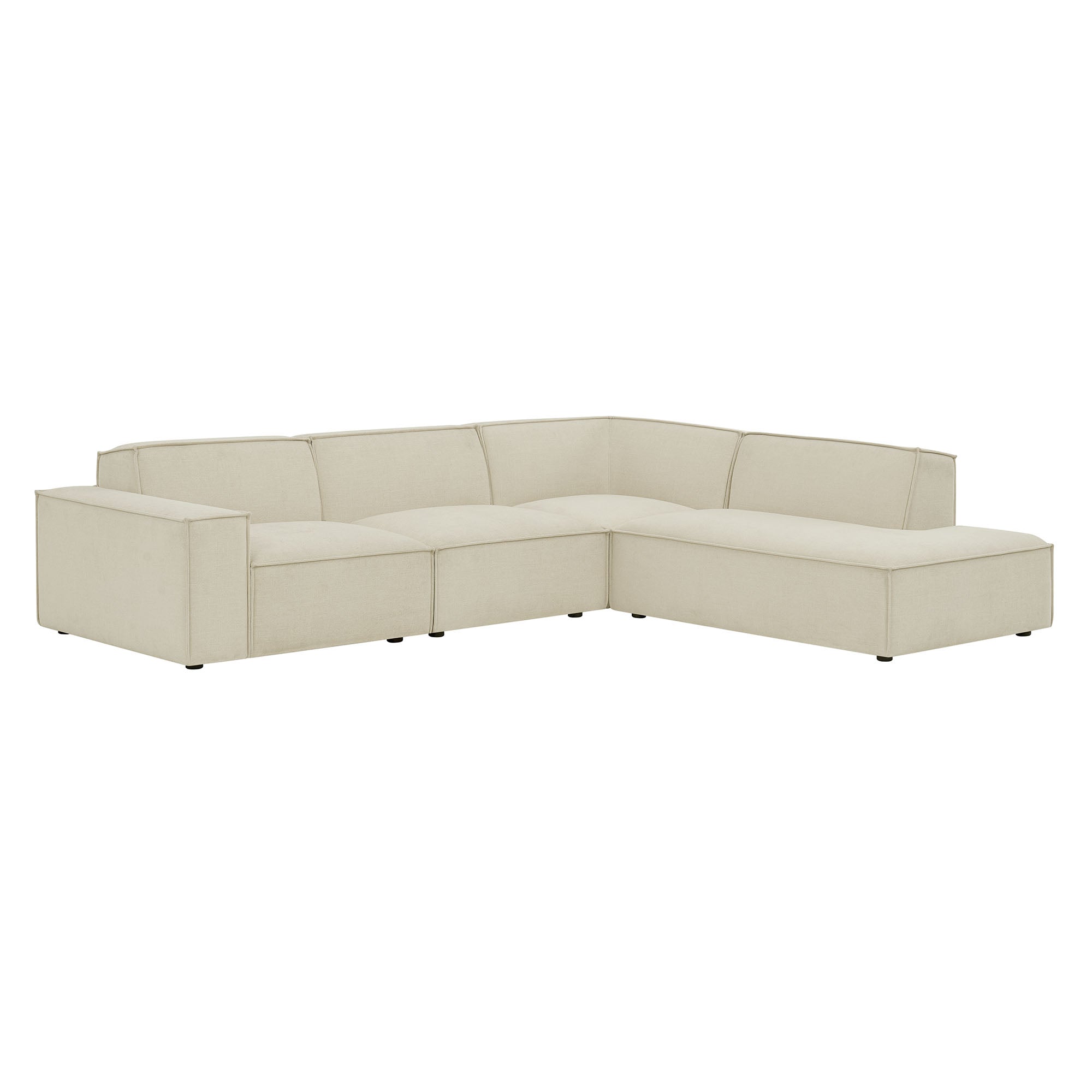 Modway EEI-7429 Restore 4-Piece Performance Fabric Upholstered Modular L-Shaped Sofa