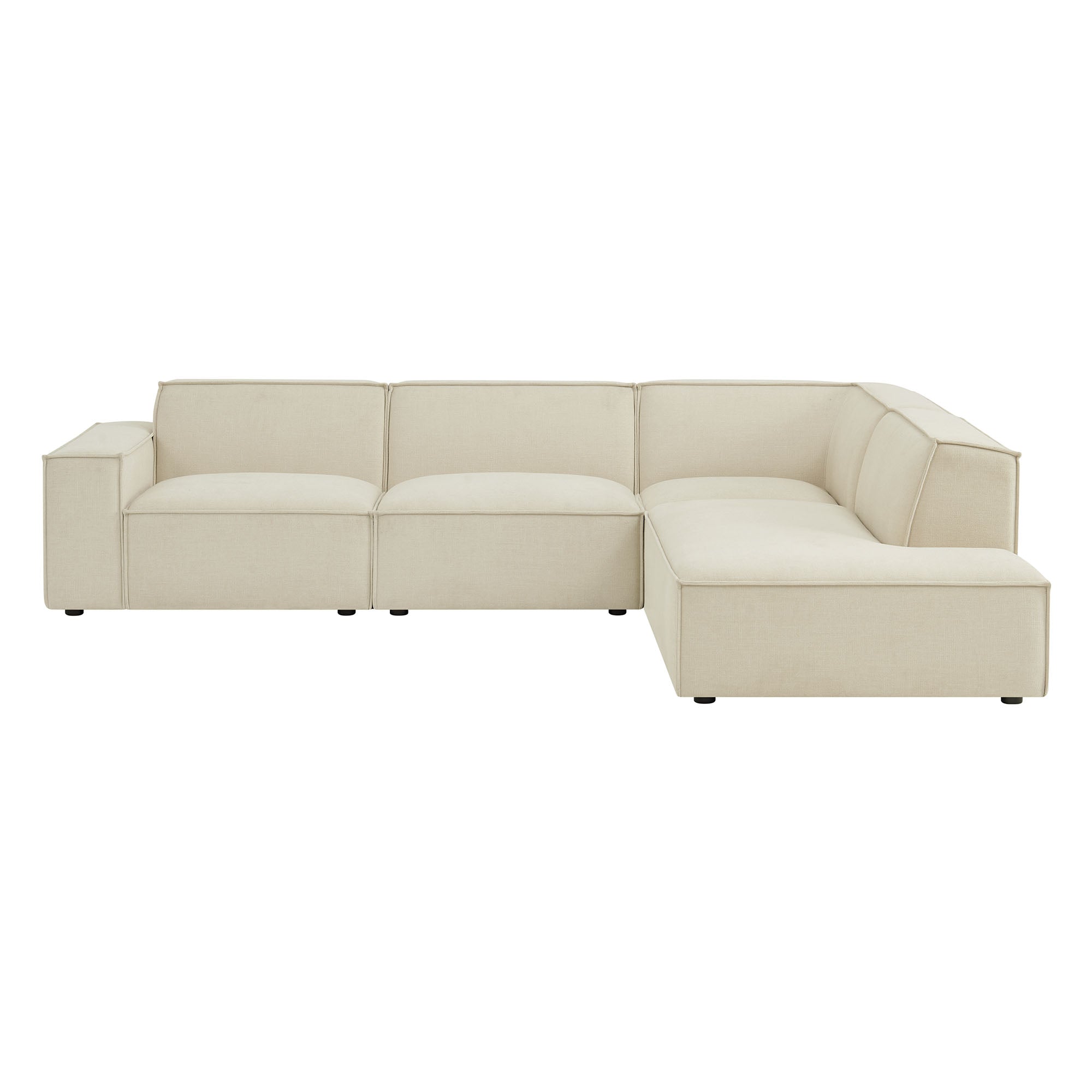 Modway EEI-7429 Restore 4-Piece Performance Fabric Upholstered Modular L-Shaped Sofa