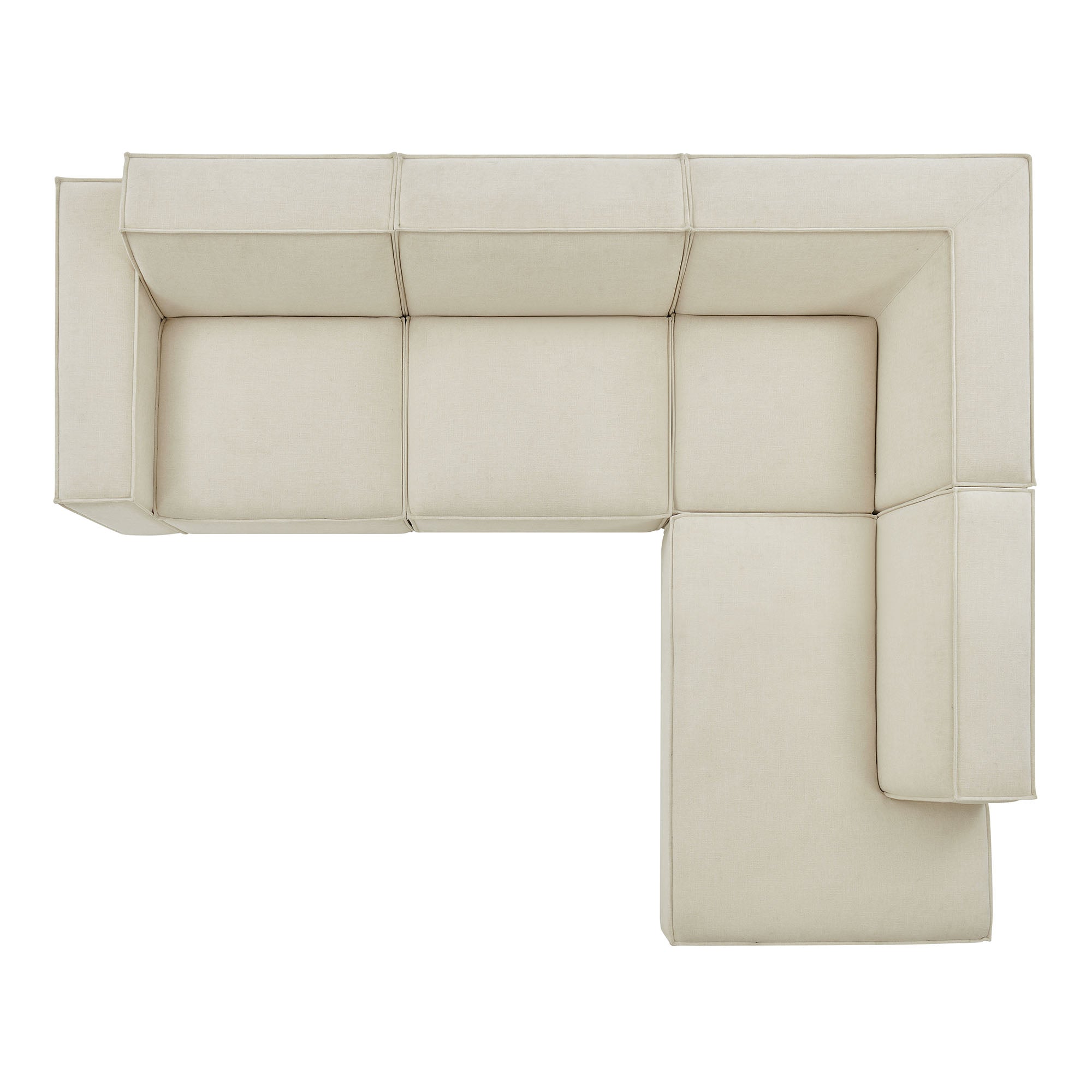 Modway EEI-7429 Restore 4-Piece Performance Fabric Upholstered Modular L-Shaped Sofa