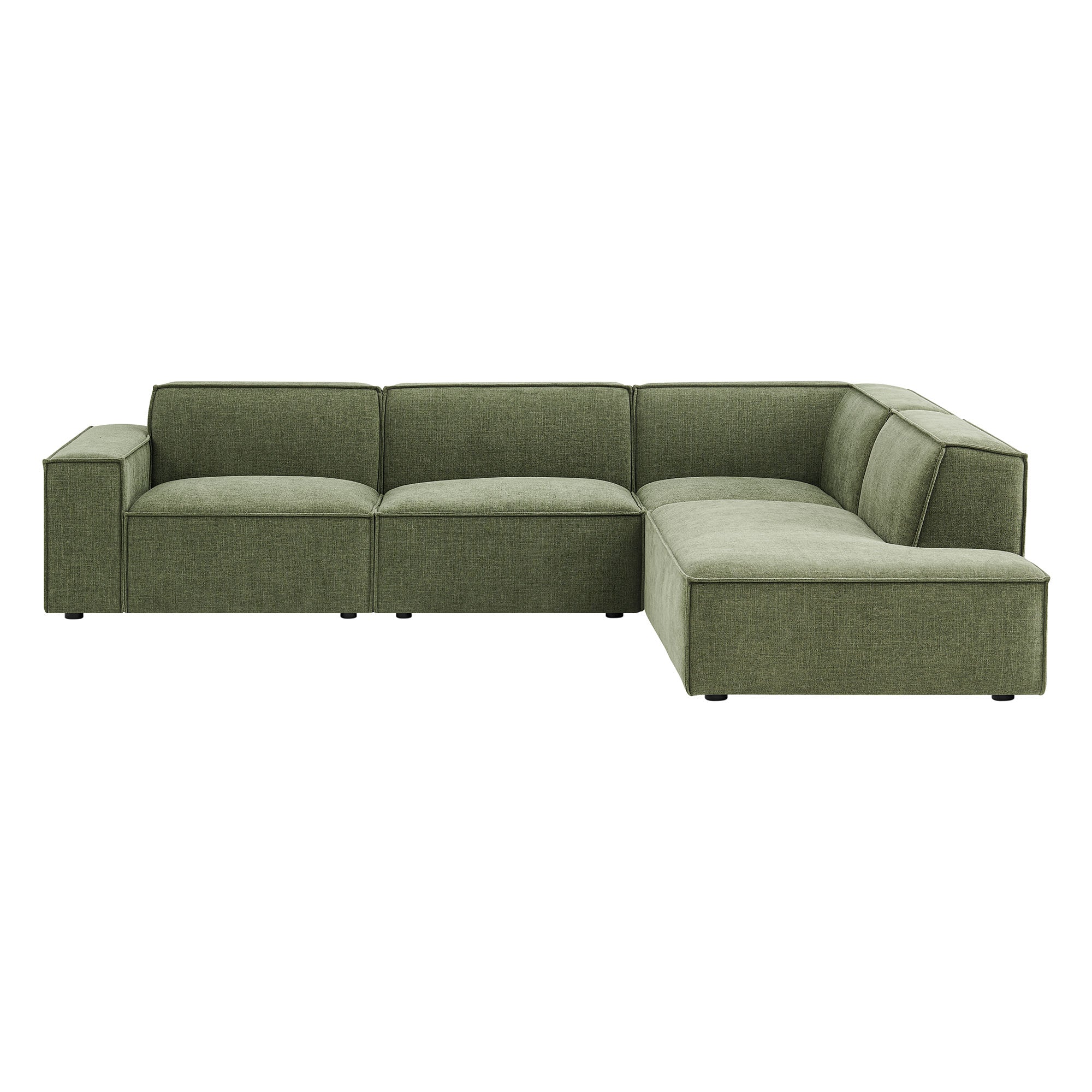 Modway EEI-7429 Restore 4-Piece Performance Fabric Upholstered Modular L-Shaped Sofa