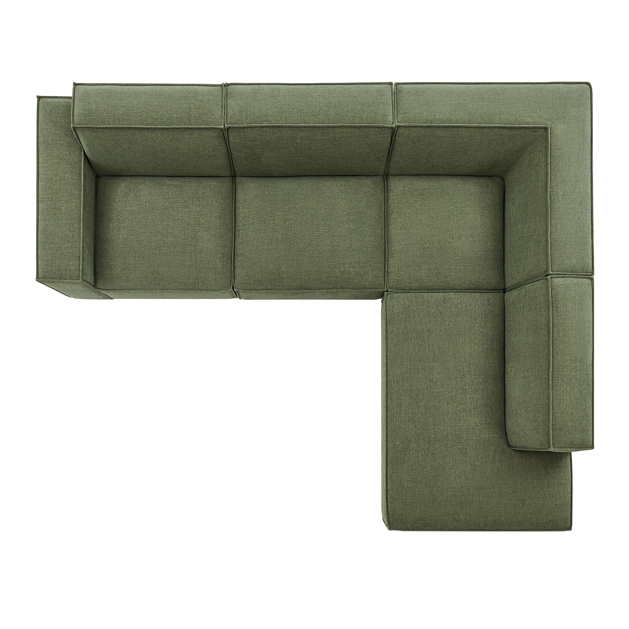 Modway EEI-7429 Restore 4-Piece Performance Fabric Upholstered Modular L-Shaped Sofa