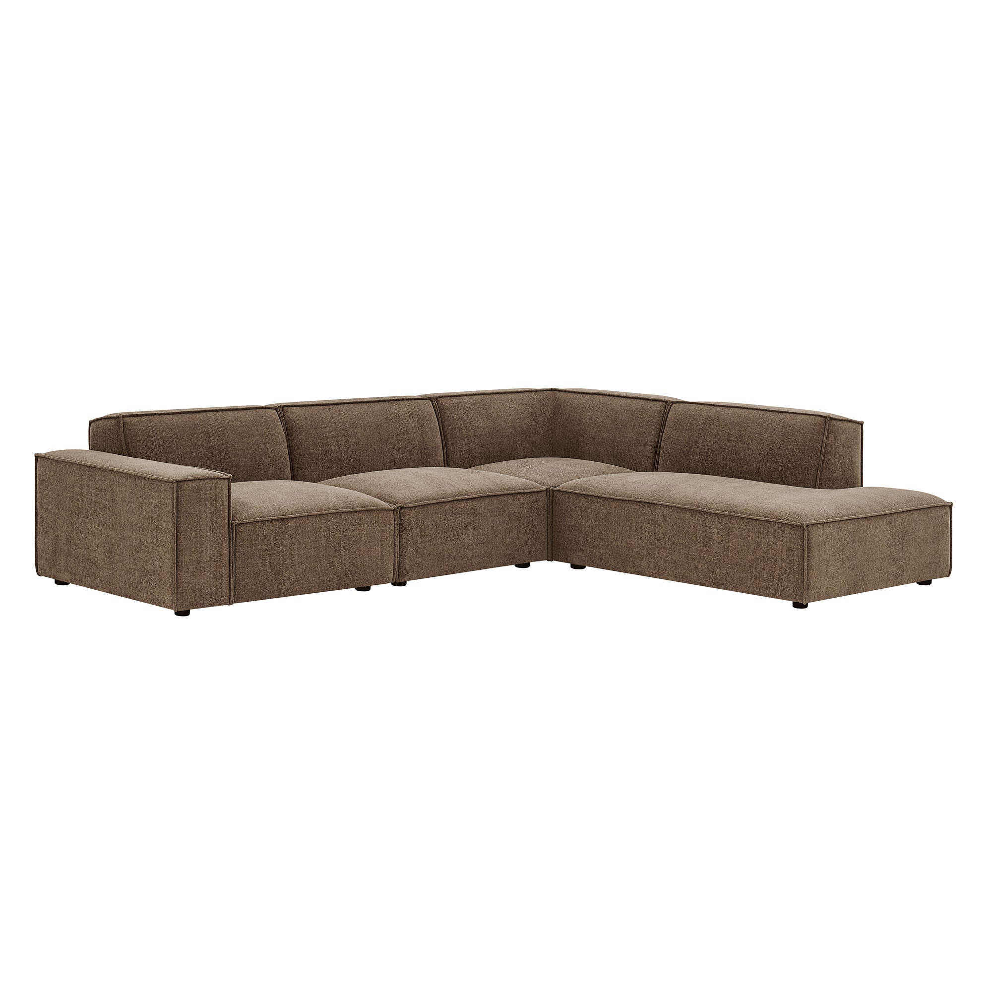 Modway EEI-7429 Restore 4-Piece Performance Fabric Upholstered Modular L-Shaped Sofa