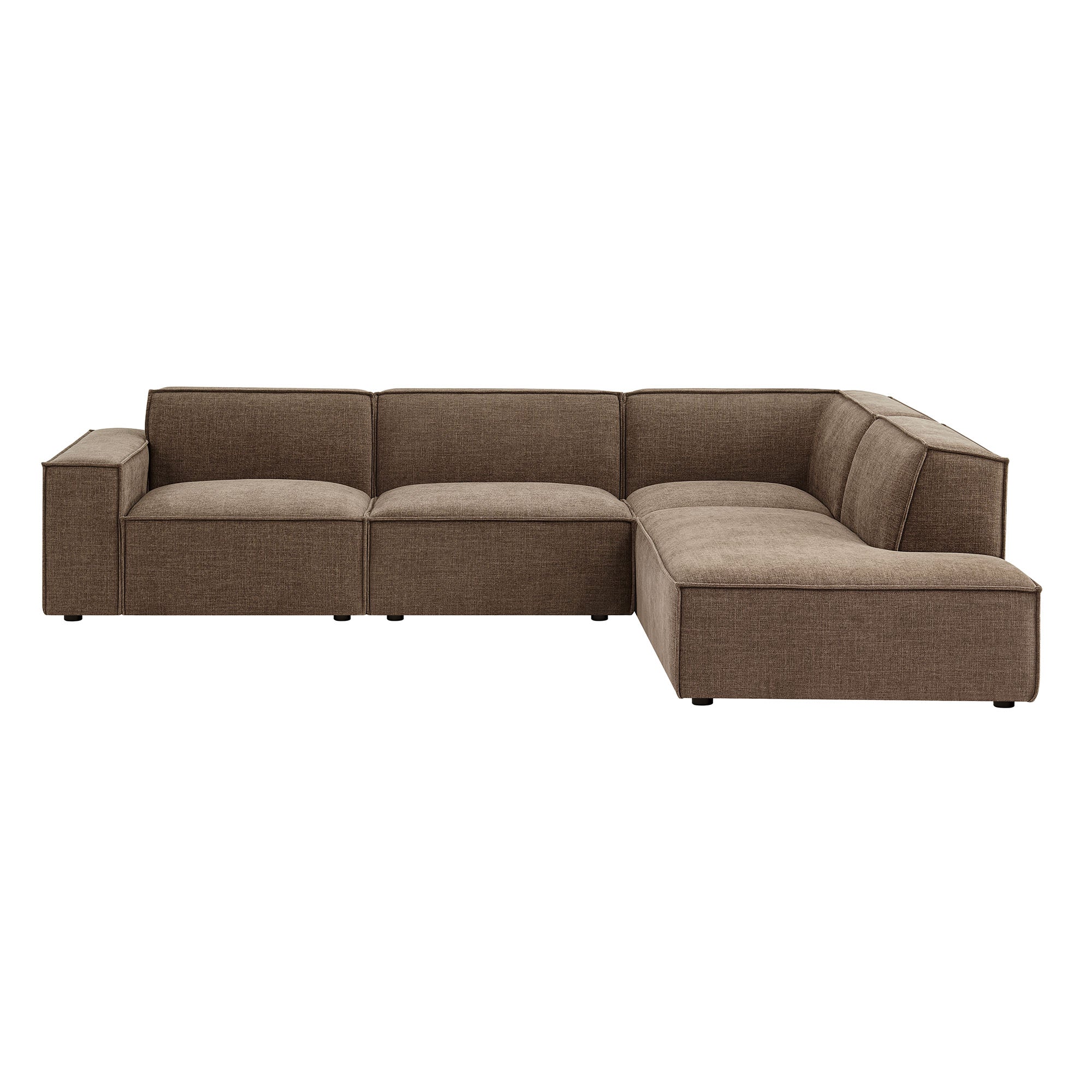 Modway EEI-7429 Restore 4-Piece Performance Fabric Upholstered Modular L-Shaped Sofa