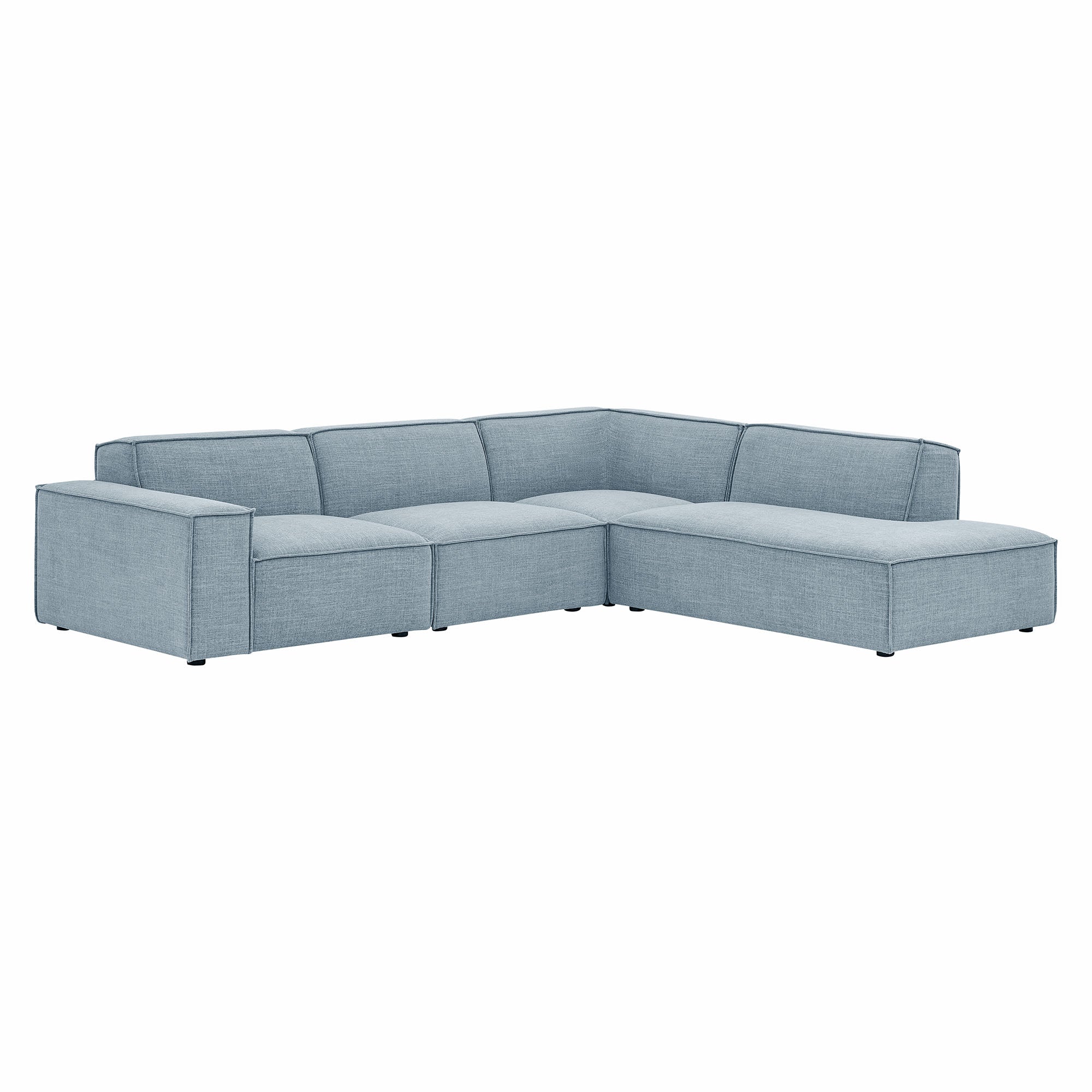 Modway EEI-7429 Restore 4-Piece Performance Fabric Upholstered Modular L-Shaped Sofa