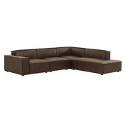 Modway EEI-7430 Restore 4-Piece Vegan Leather Modular L-Shaped Sofa