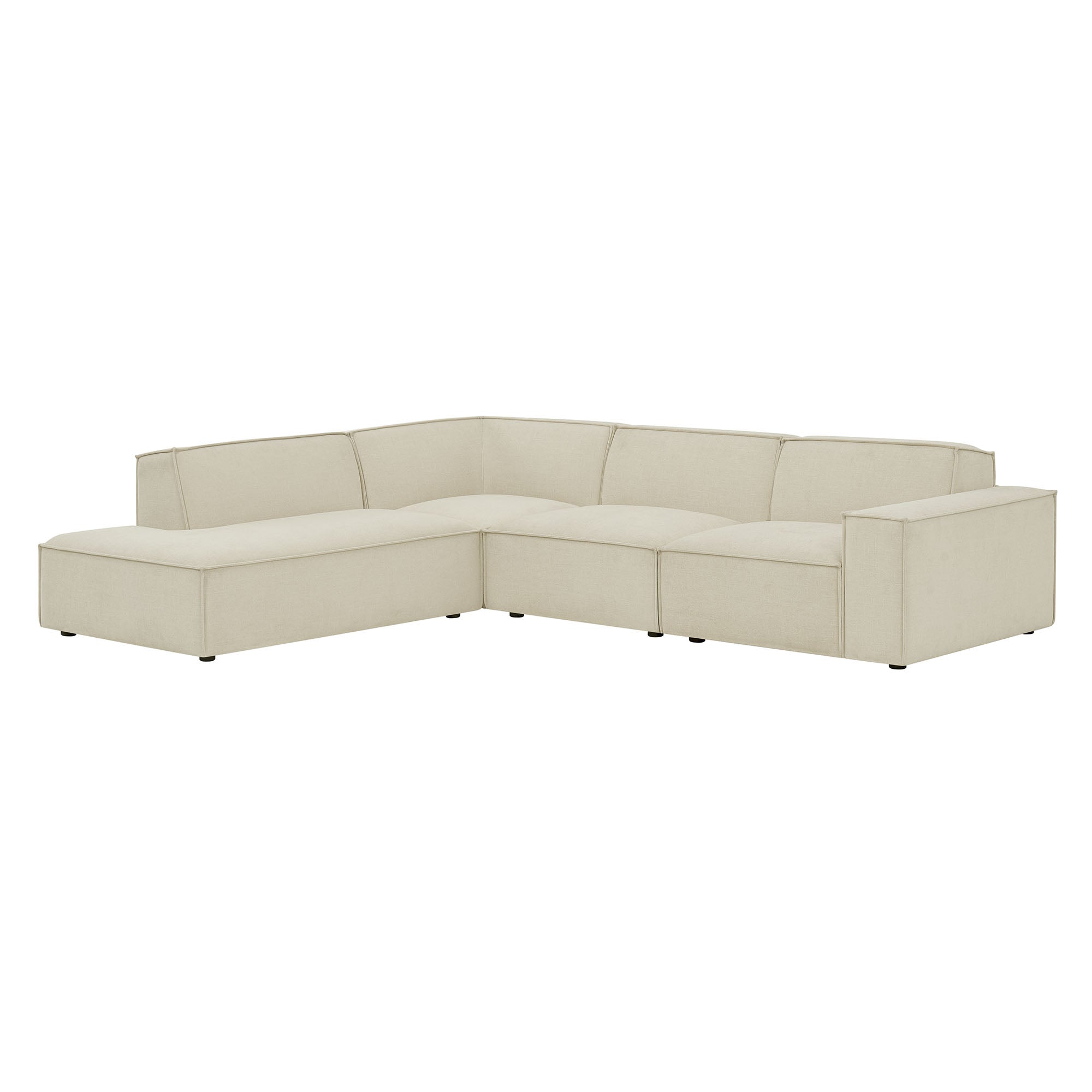 Modway EEI-7431 Restore 4-Piece Performance Fabric Upholstered Modular L-Shaped Sofa