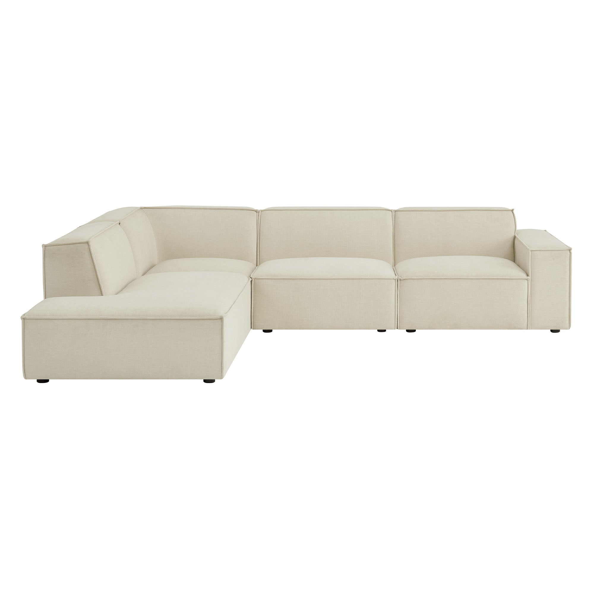 Modway EEI-7431 Restore 4-Piece Performance Fabric Upholstered Modular L-Shaped Sofa