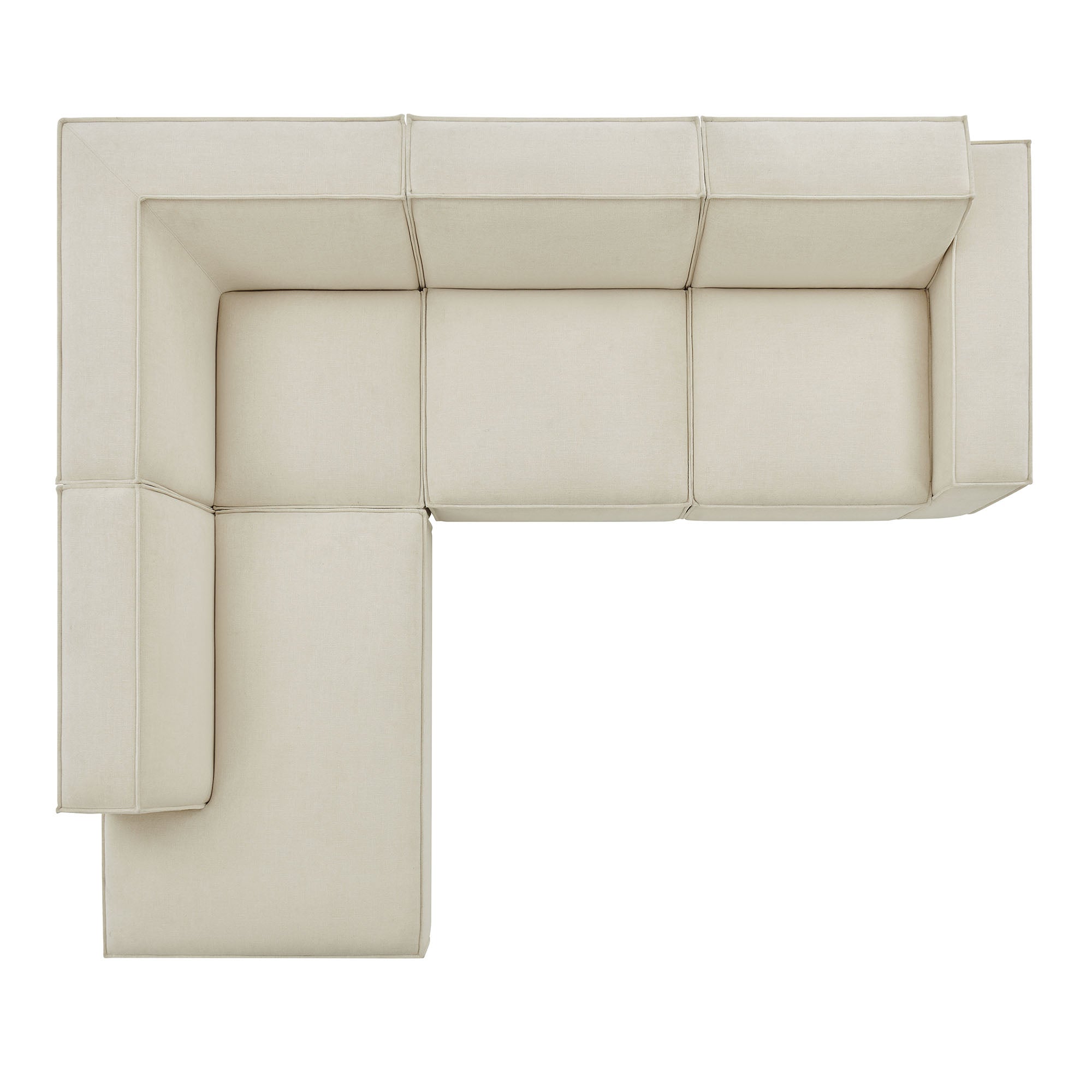 Modway EEI-7431 Restore 4-Piece Performance Fabric Upholstered Modular L-Shaped Sofa