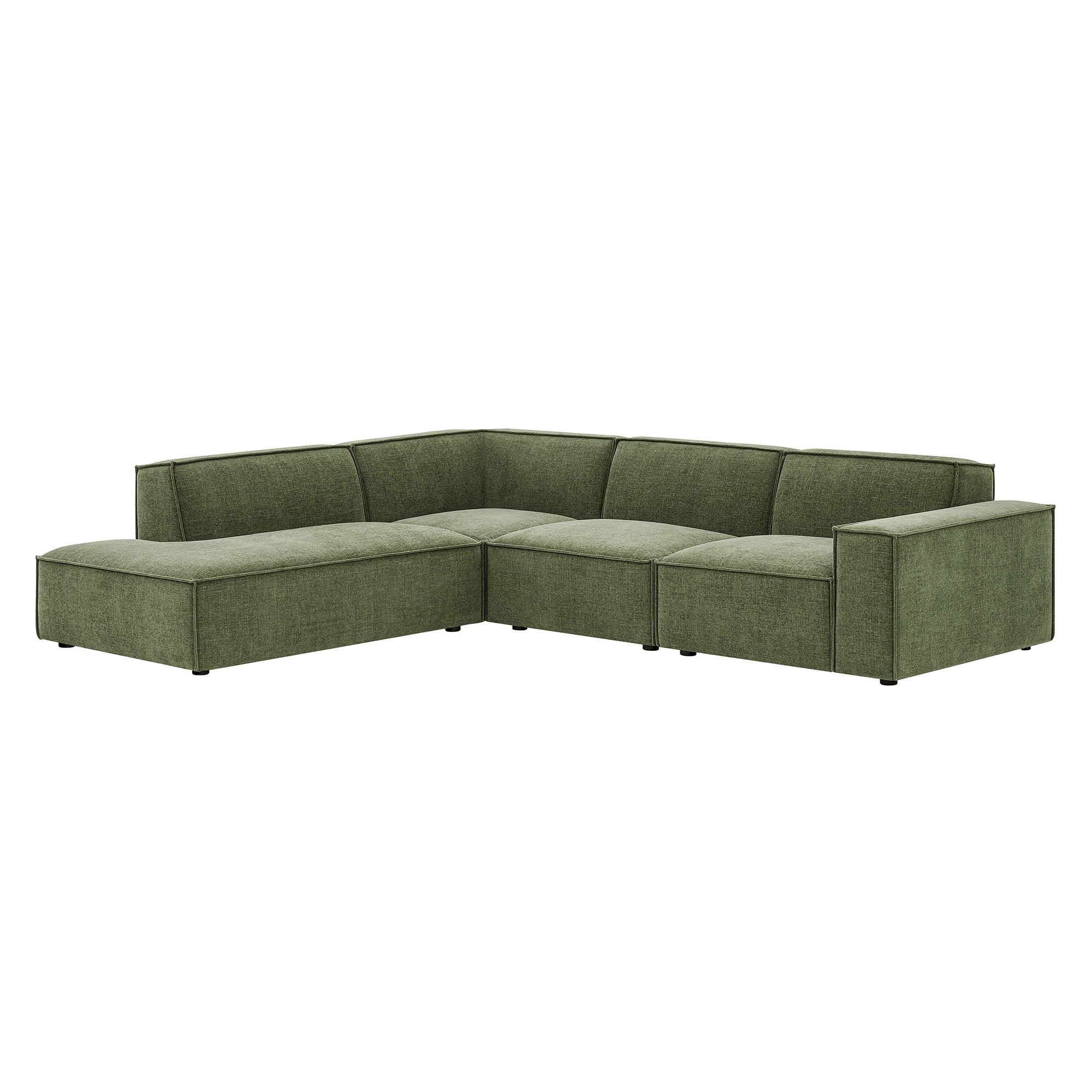 Modway EEI-7431 Restore 4-Piece Performance Fabric Upholstered Modular L-Shaped Sofa