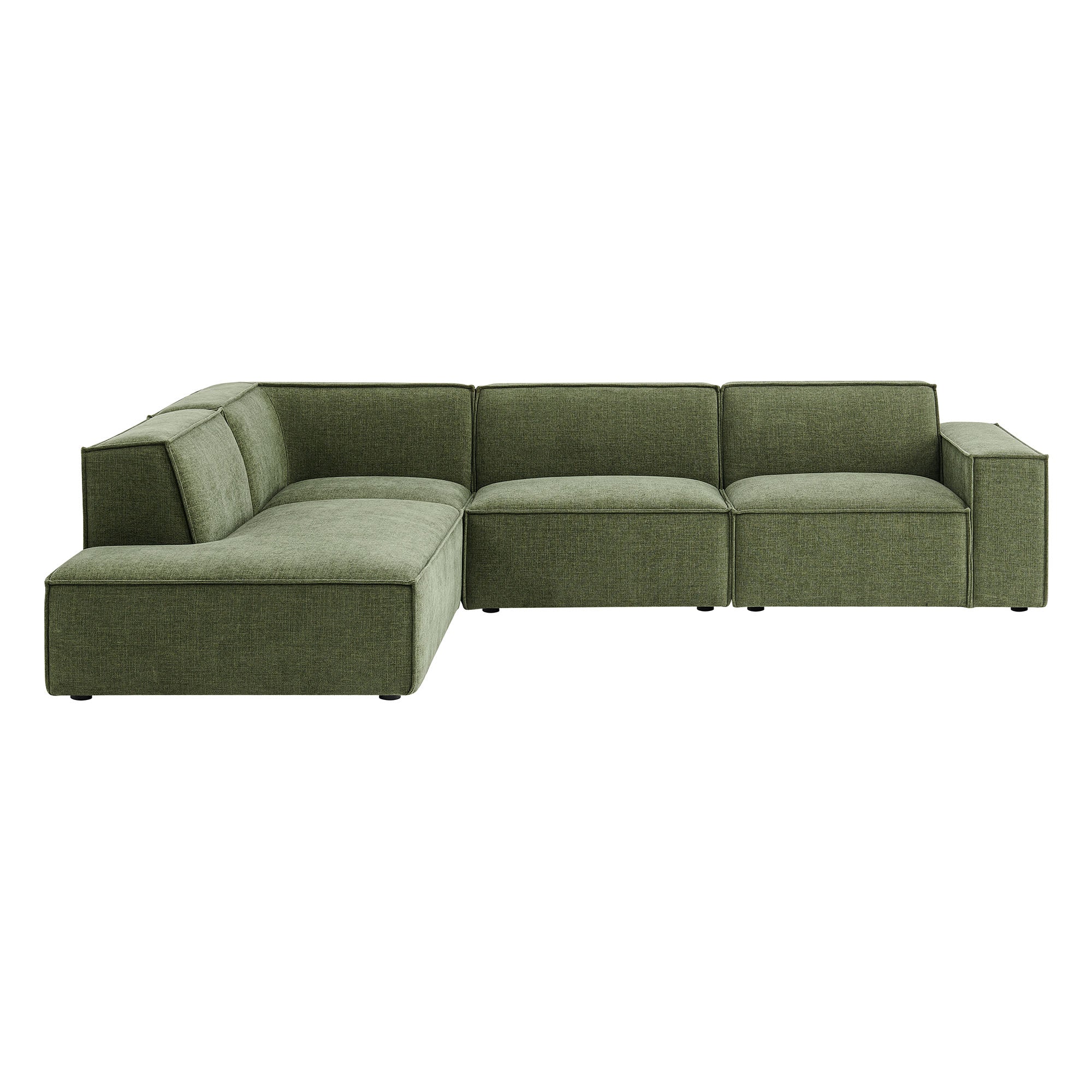 Modway EEI-7431 Restore 4-Piece Performance Fabric Upholstered Modular L-Shaped Sofa