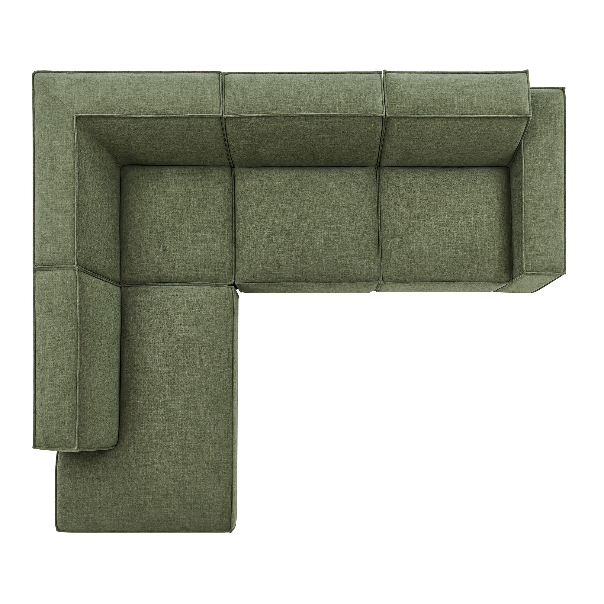 Modway EEI-7431 Restore 4-Piece Performance Fabric Upholstered Modular L-Shaped Sofa