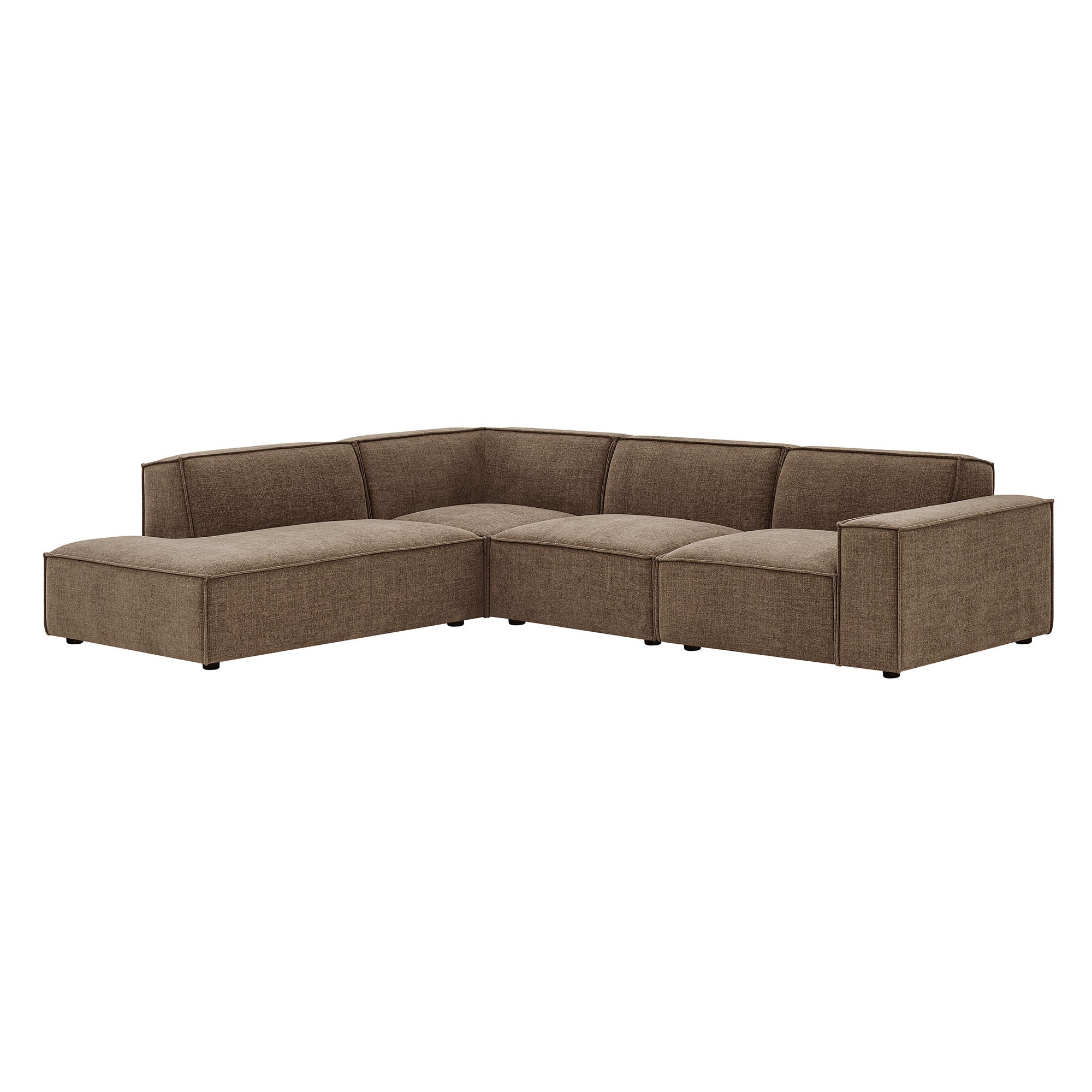 Modway EEI-7431 Restore 4-Piece Performance Fabric Upholstered Modular L-Shaped Sofa