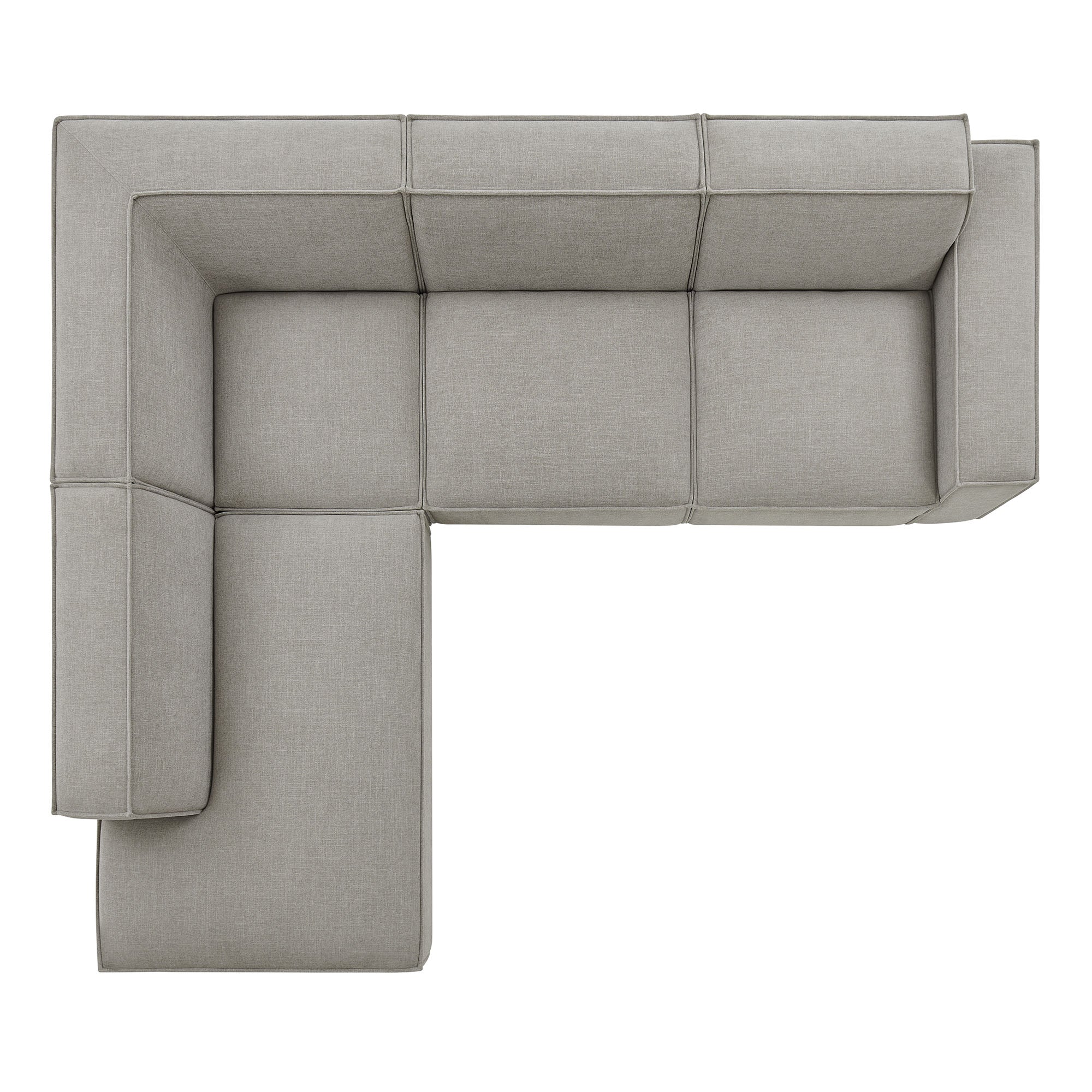 Modway EEI-7431 Restore 4-Piece Performance Fabric Upholstered Modular L-Shaped Sofa