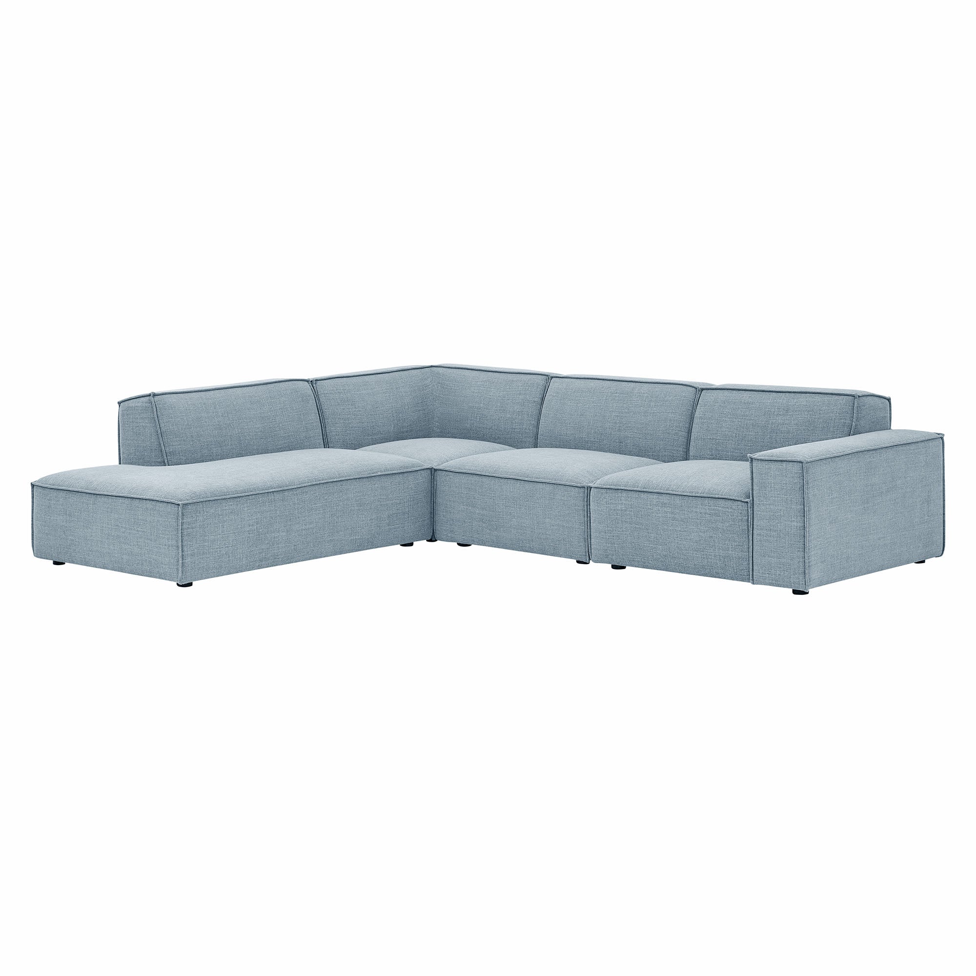 Modway EEI-7431 Restore 4-Piece Performance Fabric Upholstered Modular L-Shaped Sofa