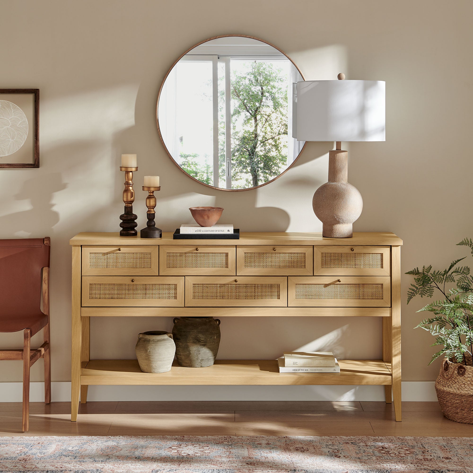 Modway EEI-7435 Soma 62 Inch Rattan Console Table