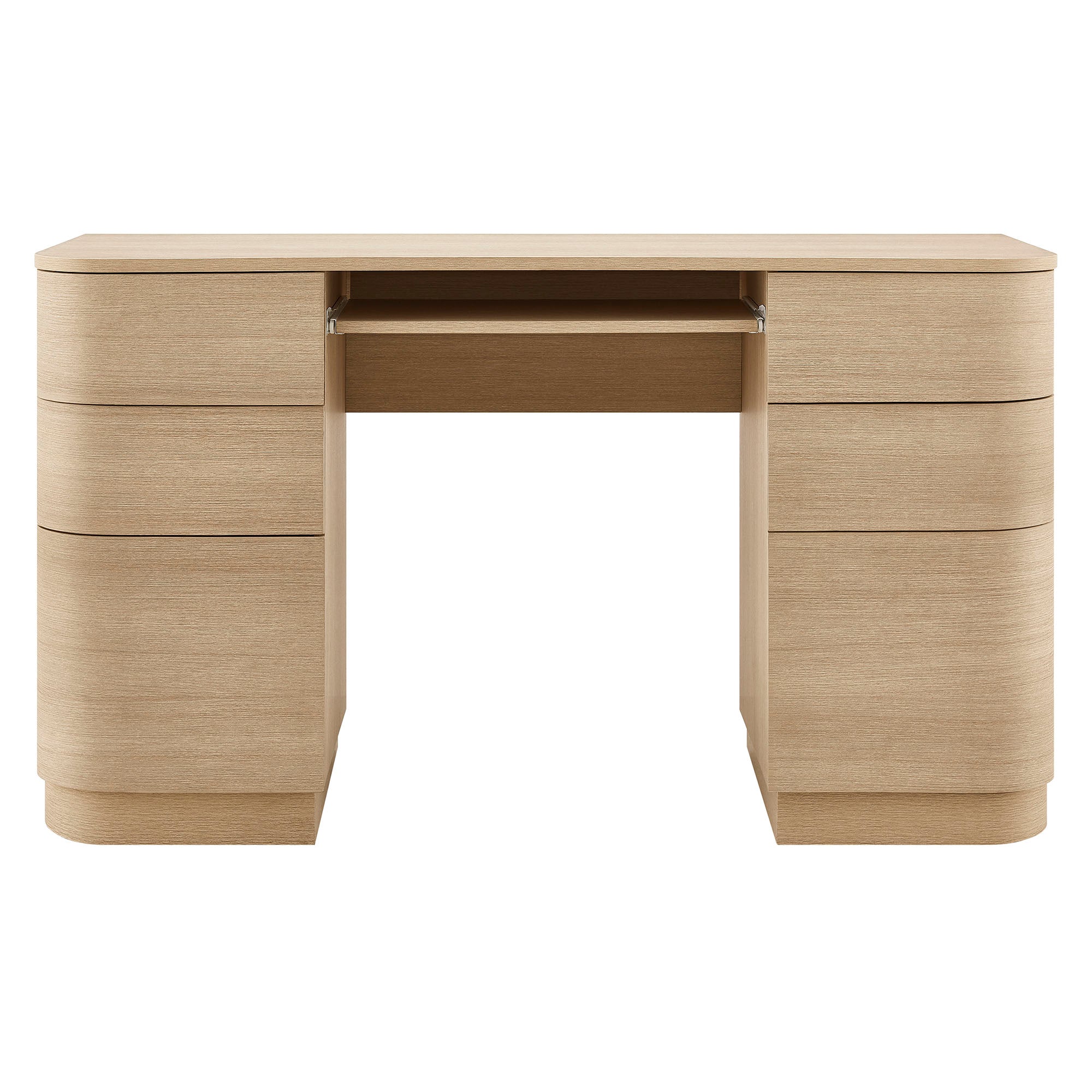 Mirae 55" 6-Drawer Curved Office Desk