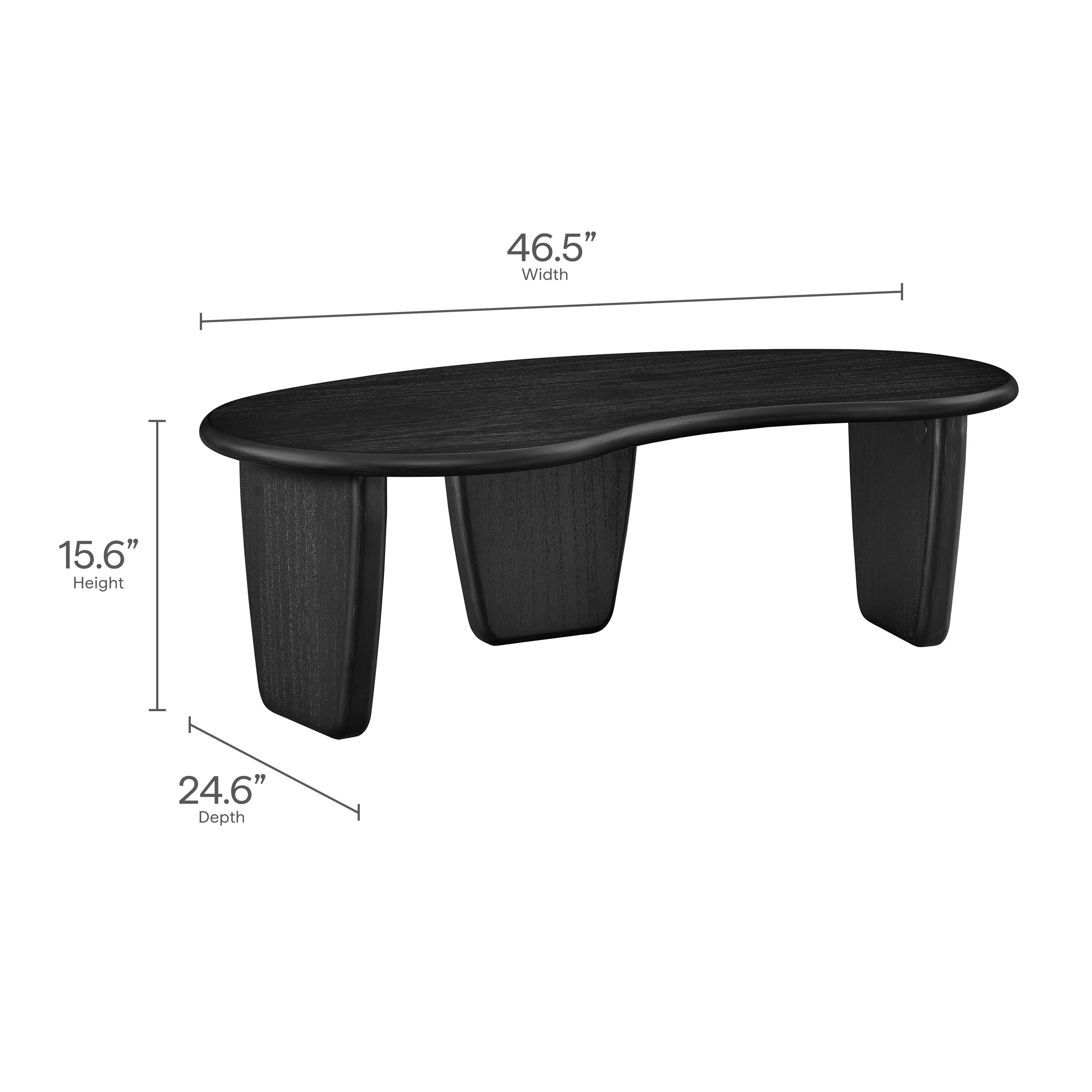 Modway Vetra Kidney-Shaped Free Coffee Table