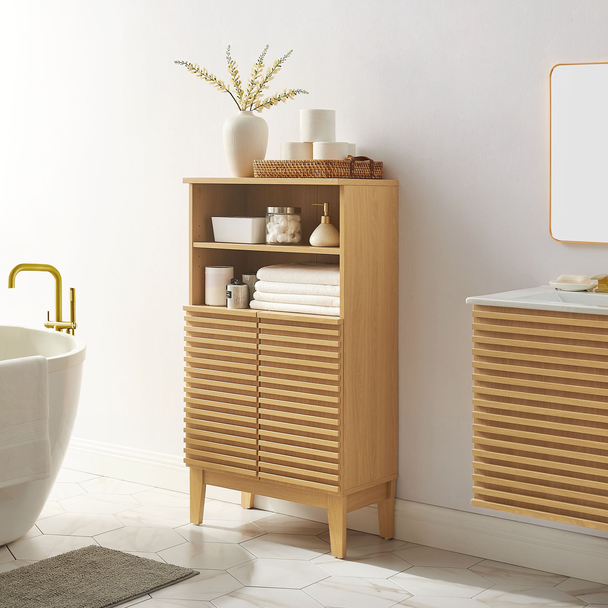 Modway Render Freestanding Bathroom Storage Cabinet