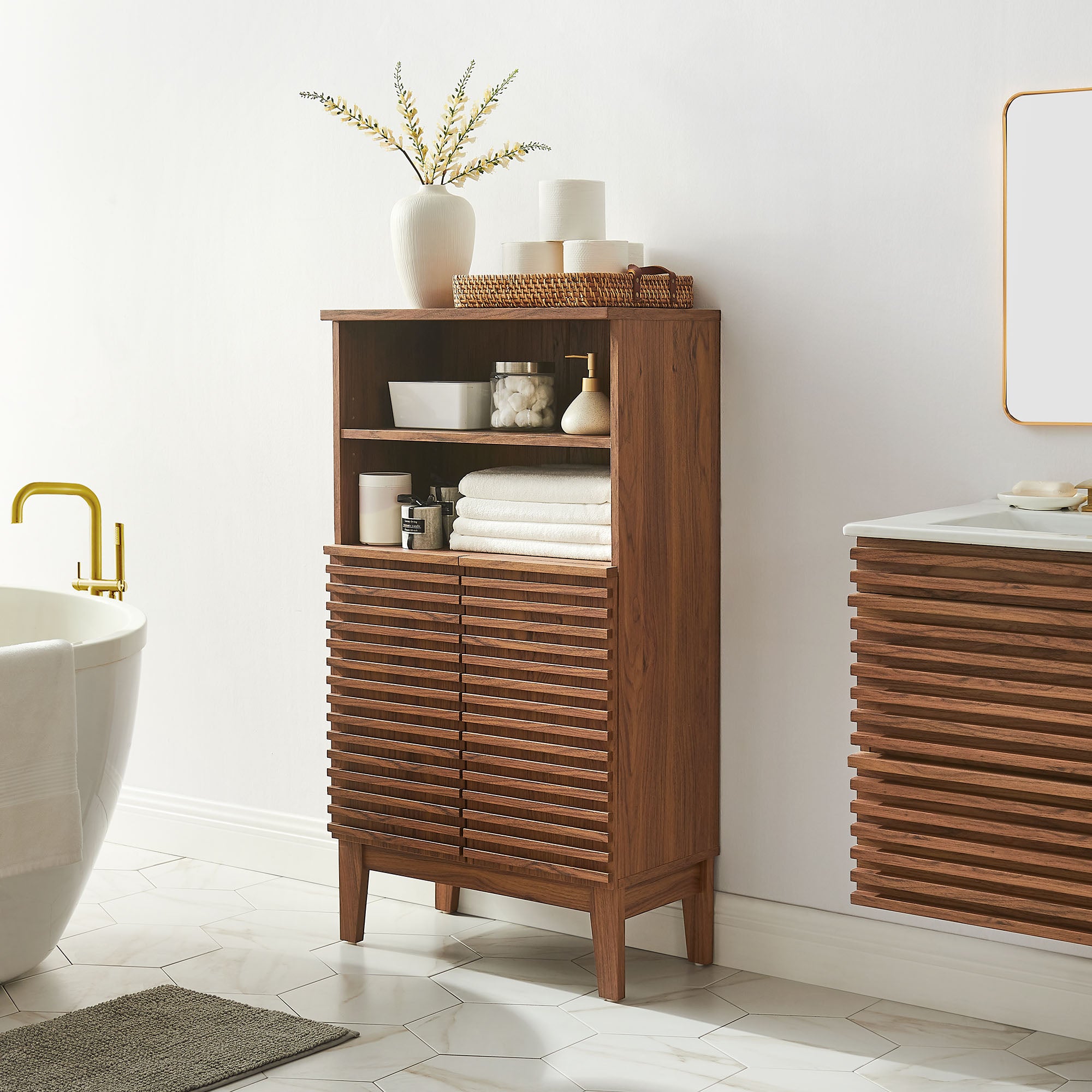 Modway Render Freestanding Bathroom Storage Cabinet