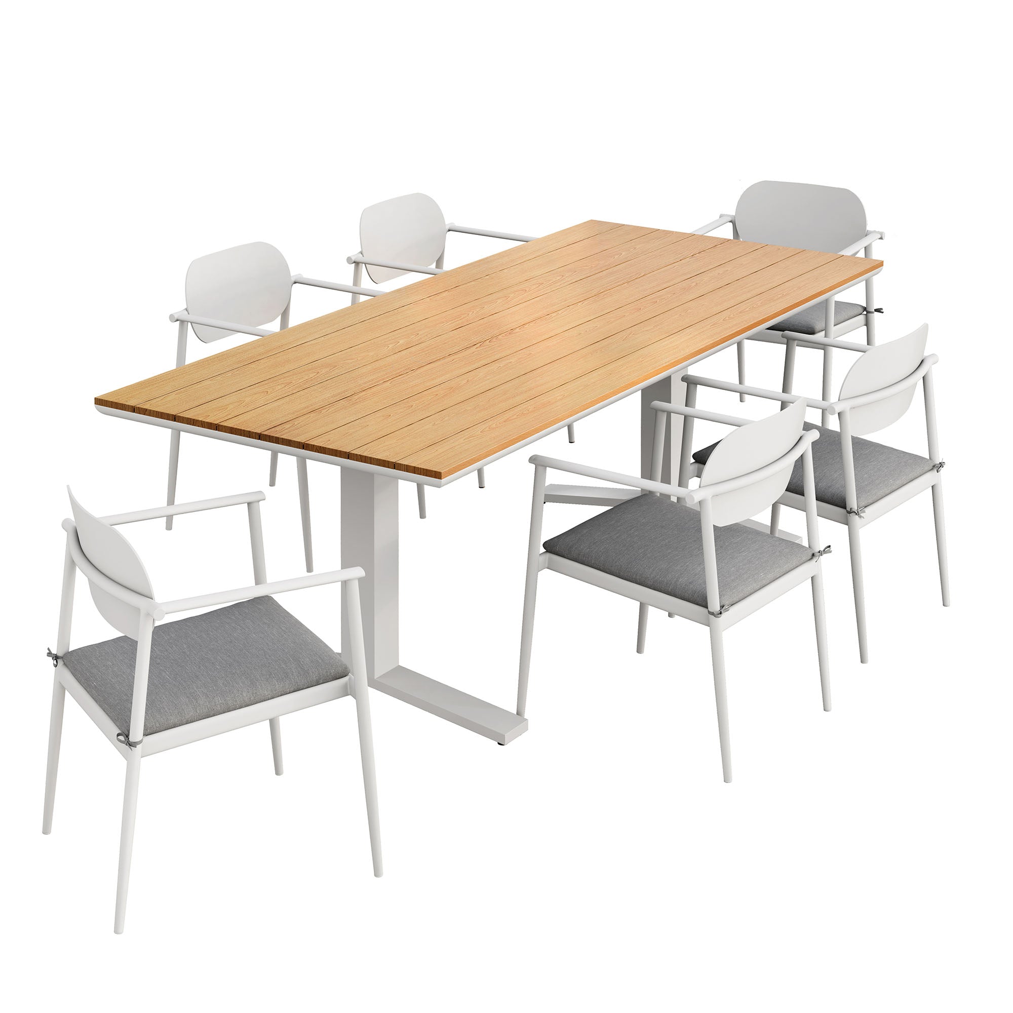 Modway Aeris 7-Piece Outdoor Patio Aluminum Dining Set