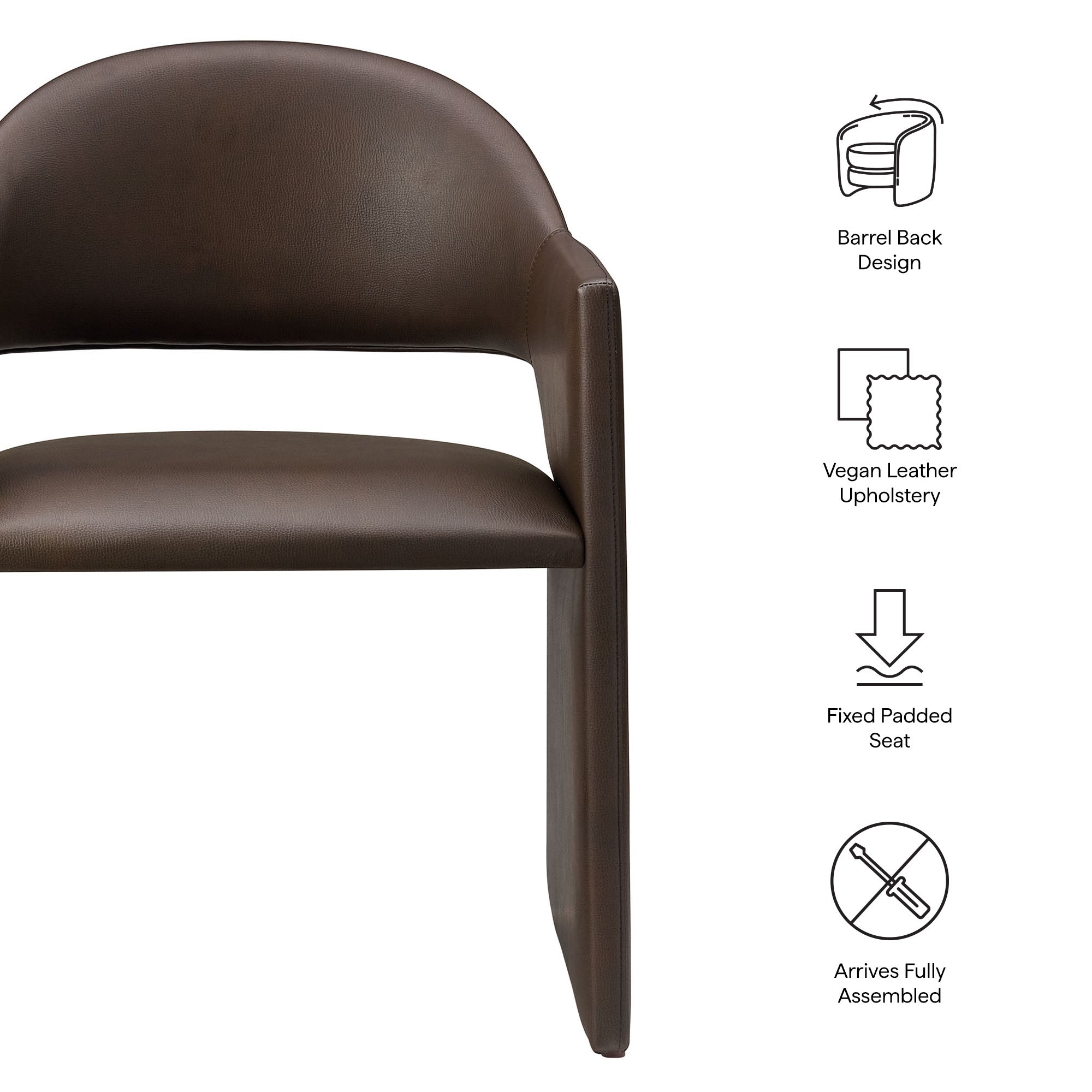 Modway Talia Vegan Leather Dining Armchair