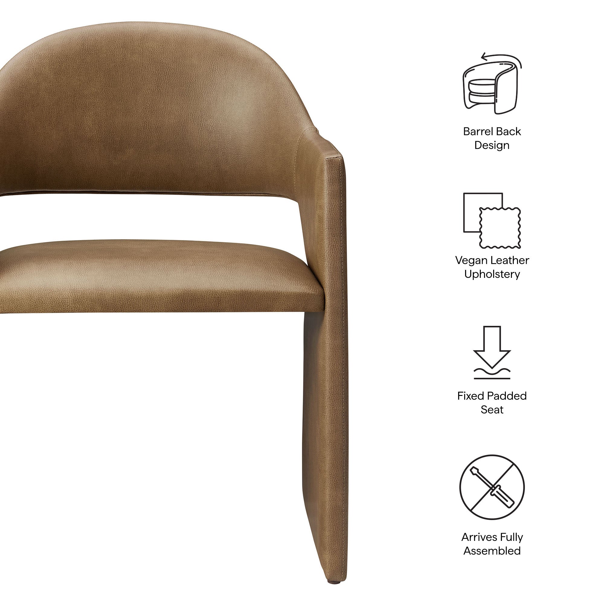Modway Talia Vegan Leather Dining Armchair