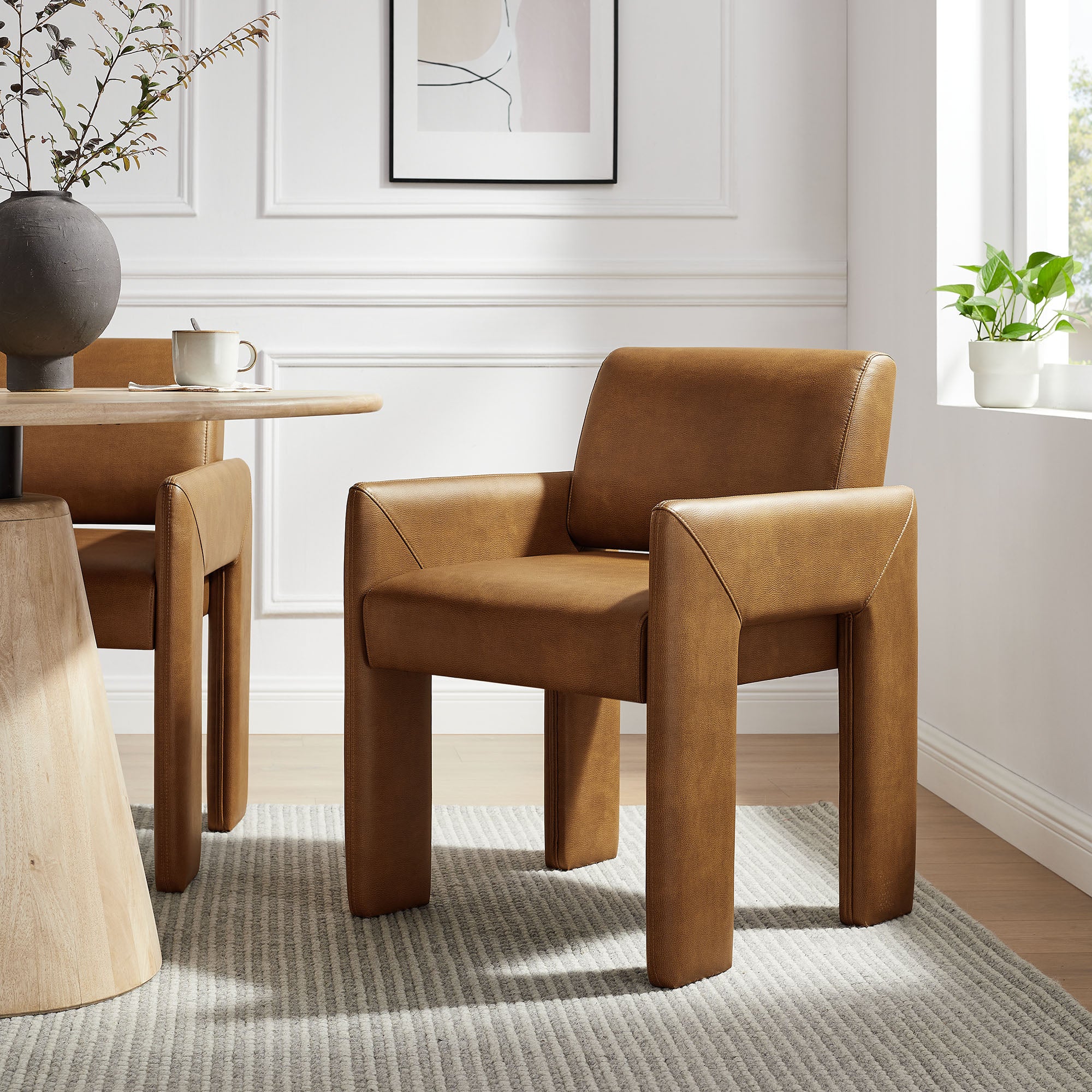 Modway Daven Vegan Leather Dining Armchair