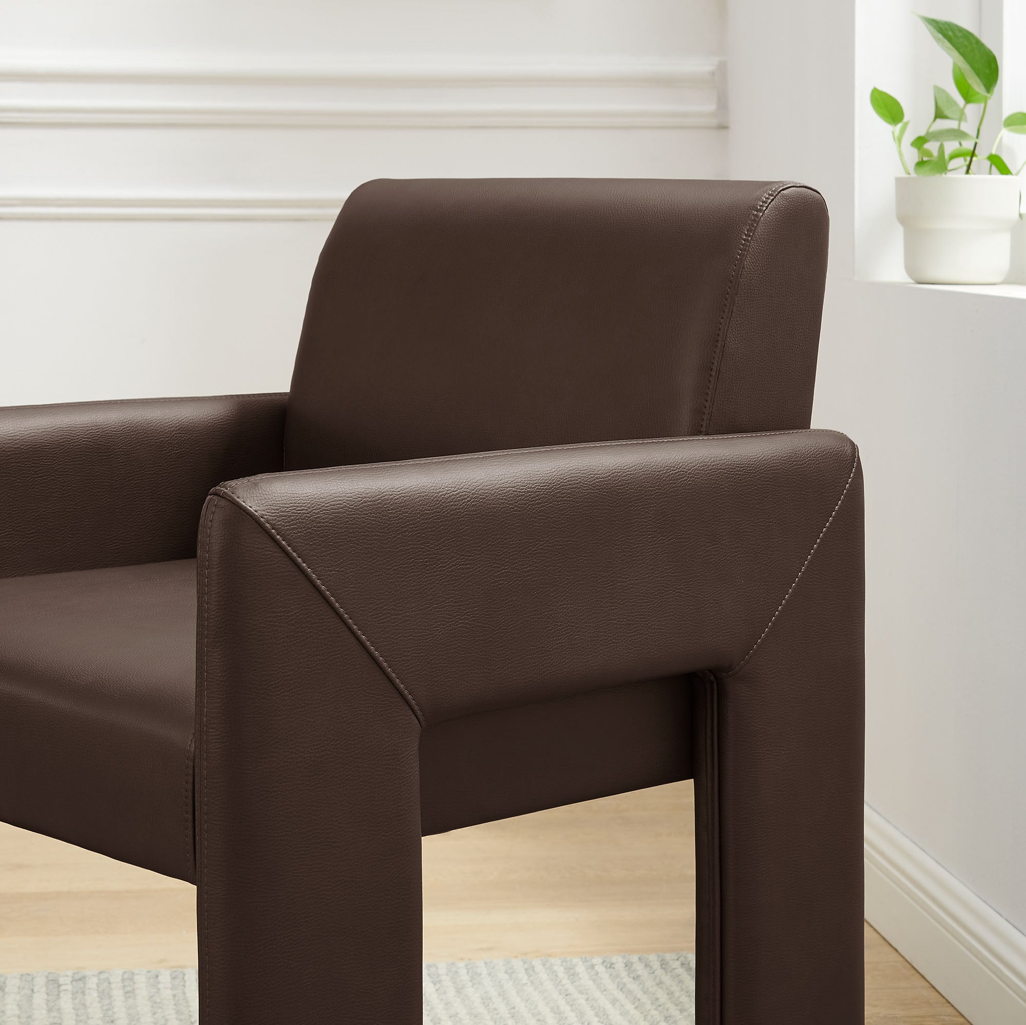 Modway EEI-7443 Daven Vegan Leather Dining Armchair