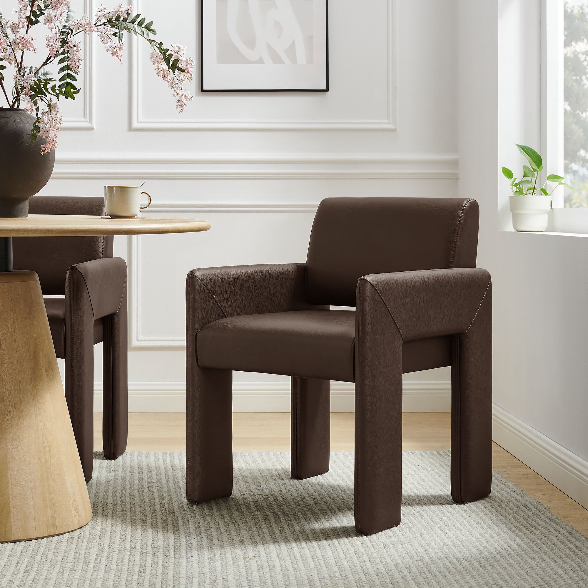 Modway EEI-7443 Daven Vegan Leather Dining Armchair