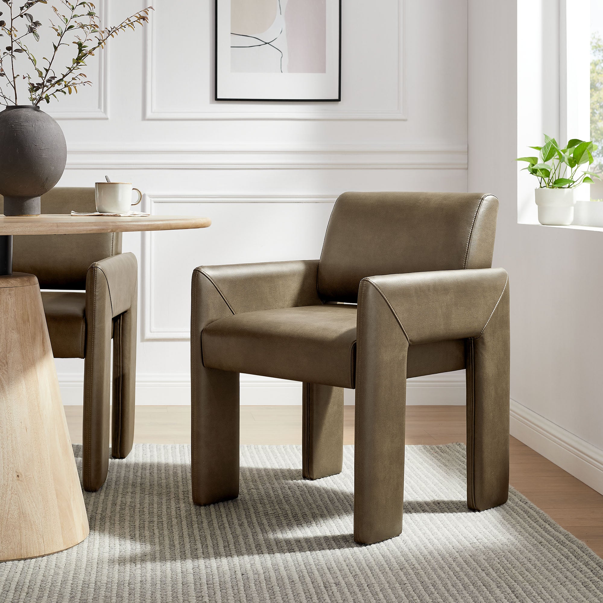 Modway Daven Vegan Leather Dining Armchair