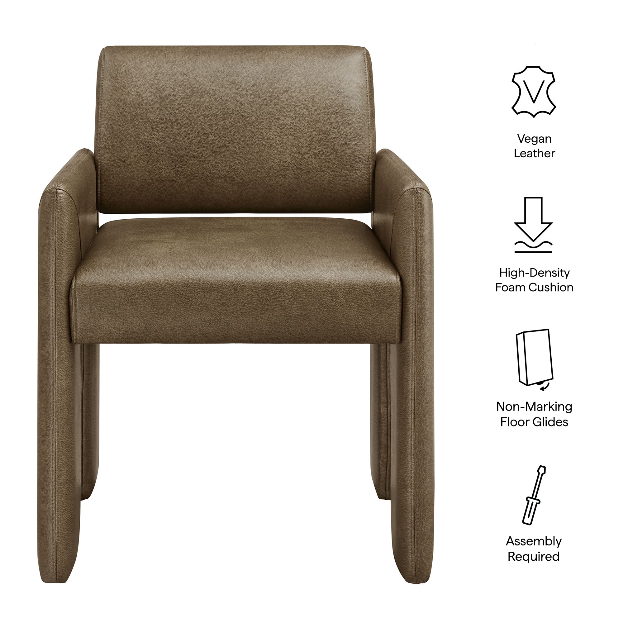 Modway Daven Vegan Leather Dining Armchair