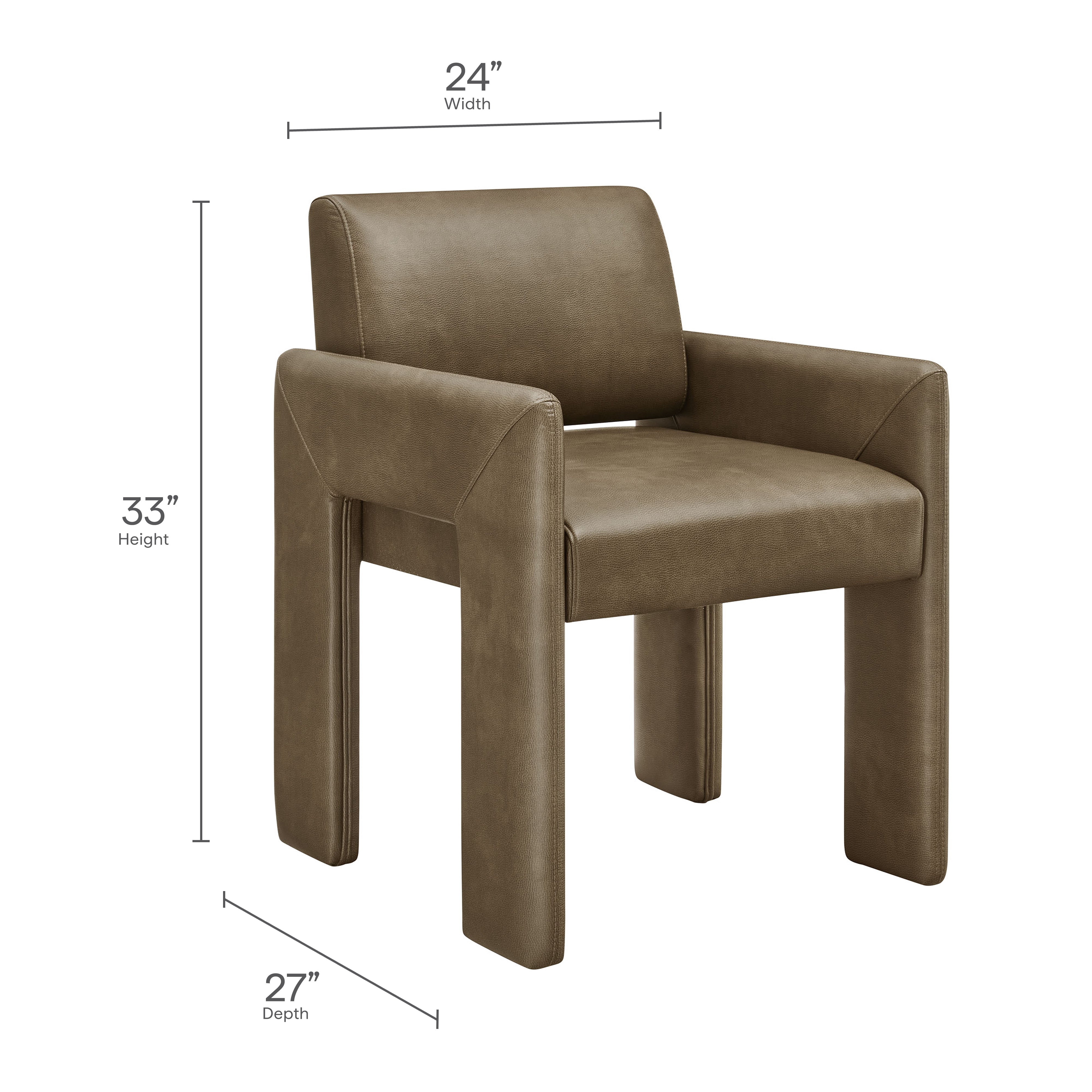 Modway Daven Vegan Leather Dining Armchair